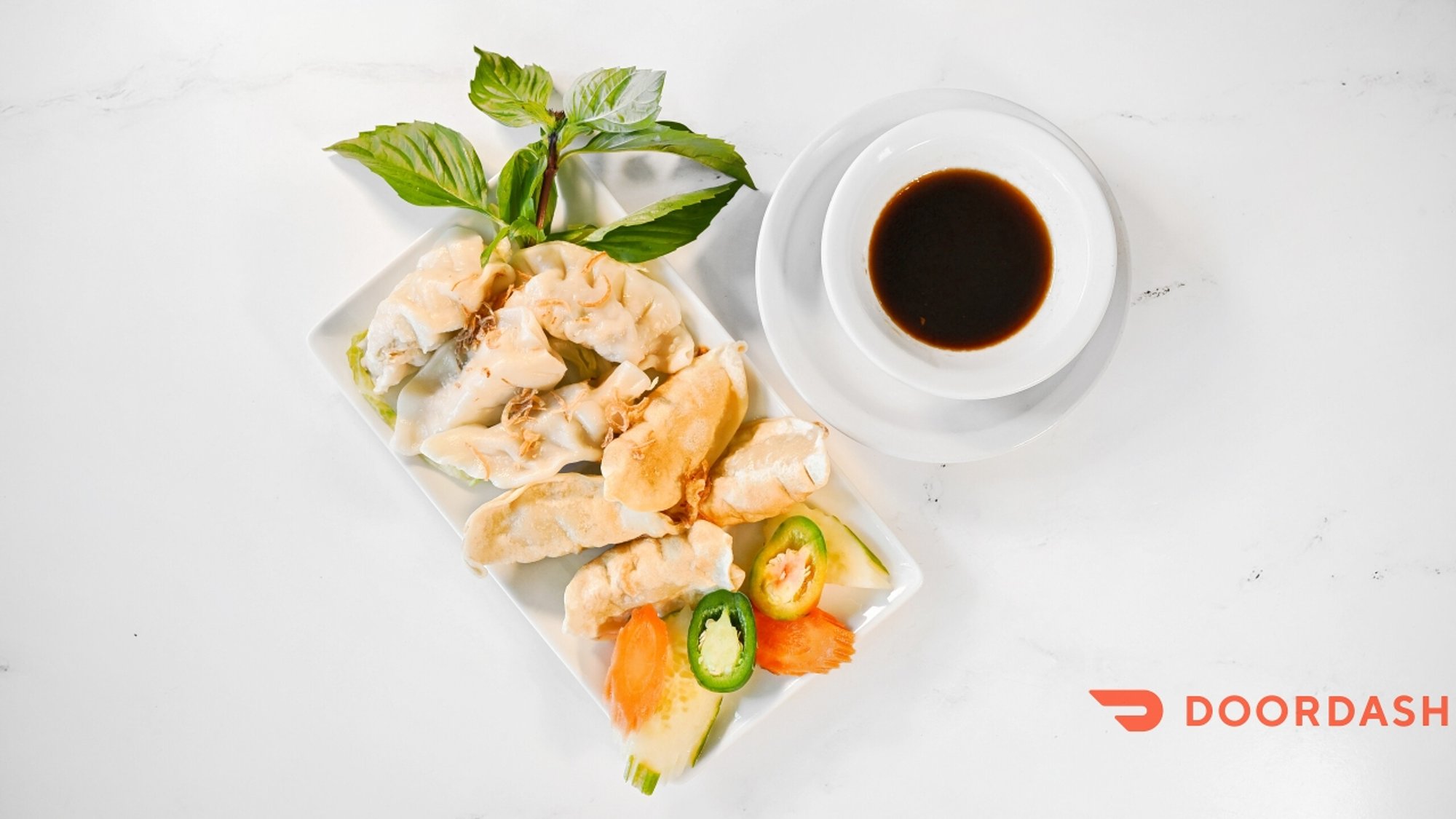 A6. Dumpling Crispy or Steamed - Bánh Xếp Chiên & Hấp