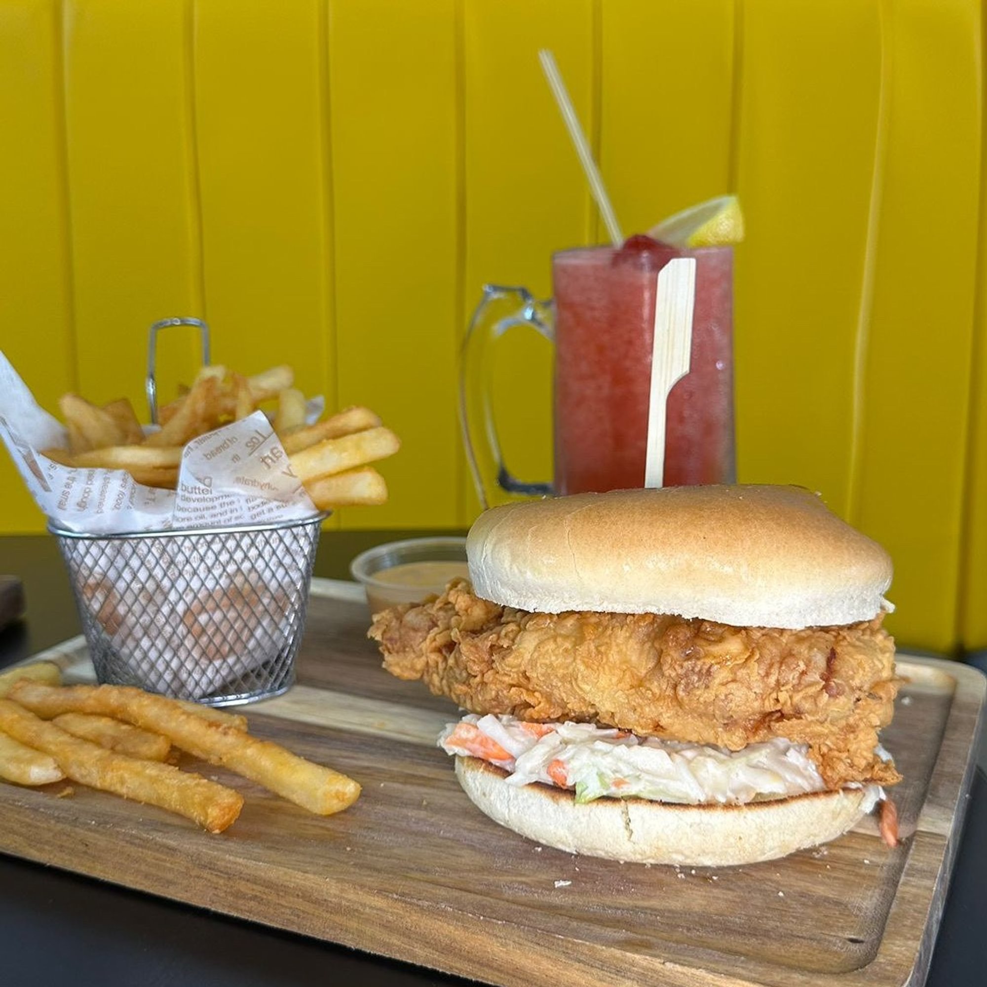 Chicken Burger with Fries