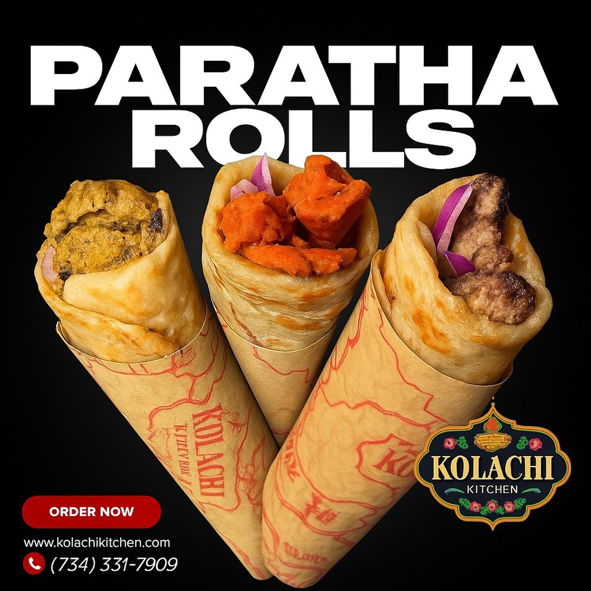 Paratha or Naan Rolls / Wraps