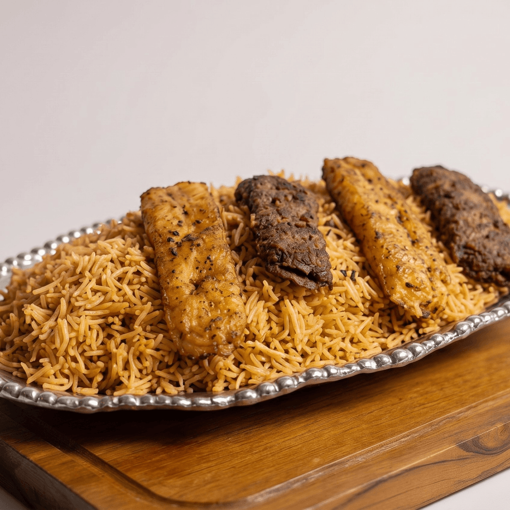 Ground Chicken Kebab Rice Plate