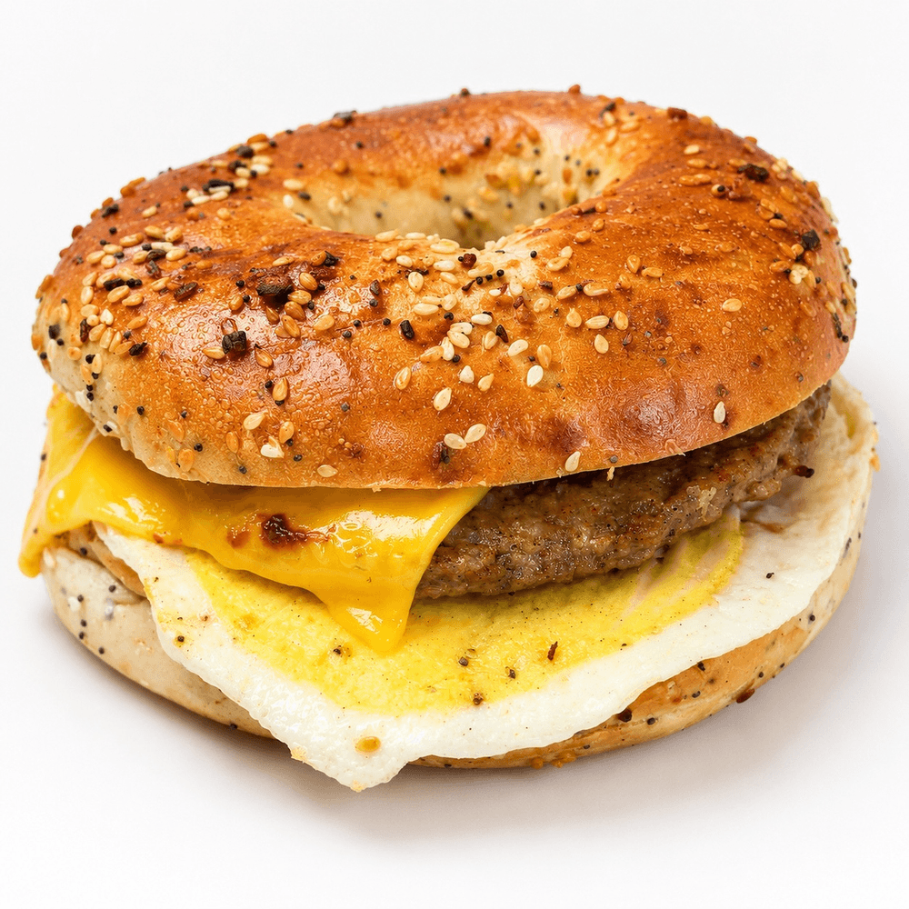 Sausage, Egg Patty and American Cheese