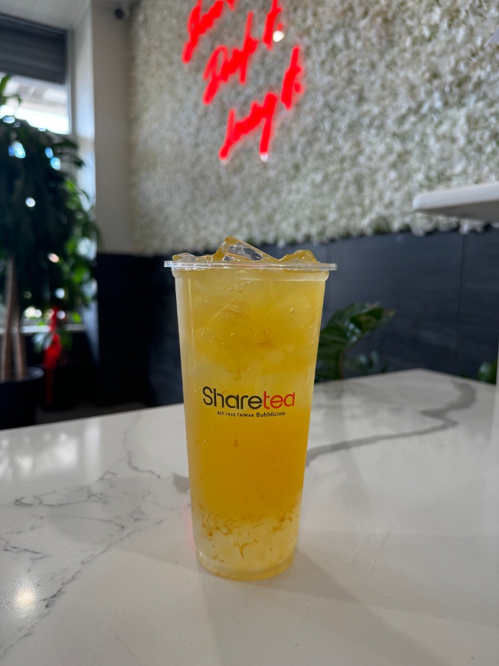 Orange Honey Lemonade w/ Crystal Boba