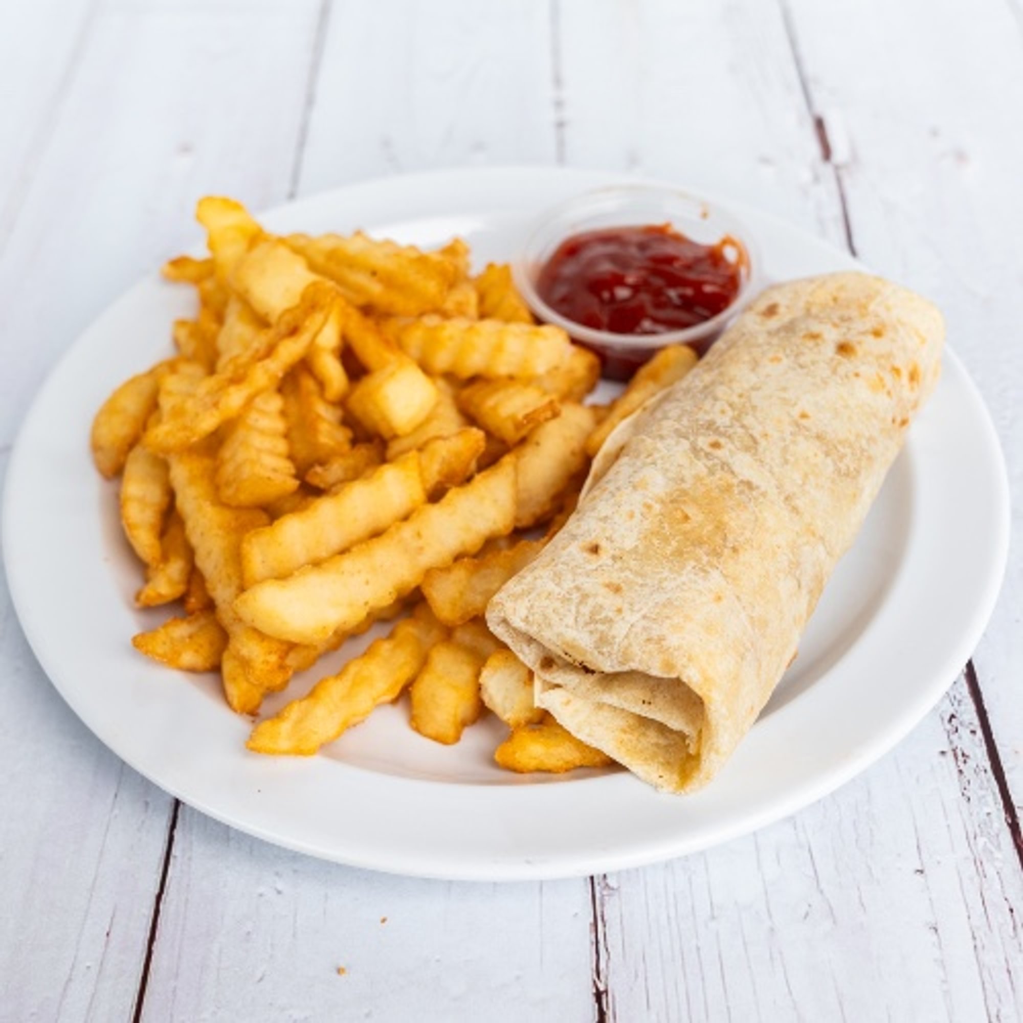 Sm Bean & Ch Burr with Fries