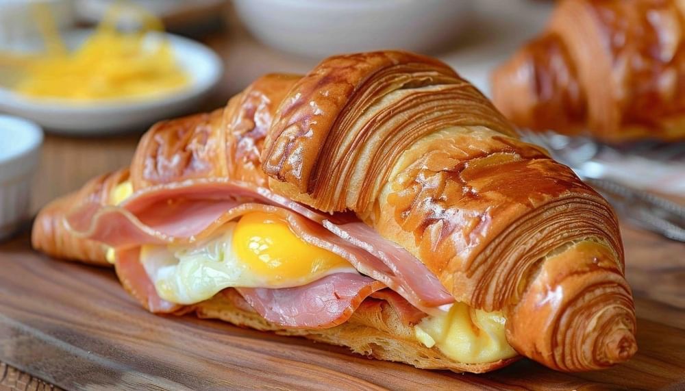 Ham Egg & Cheese Sandwich Croissant