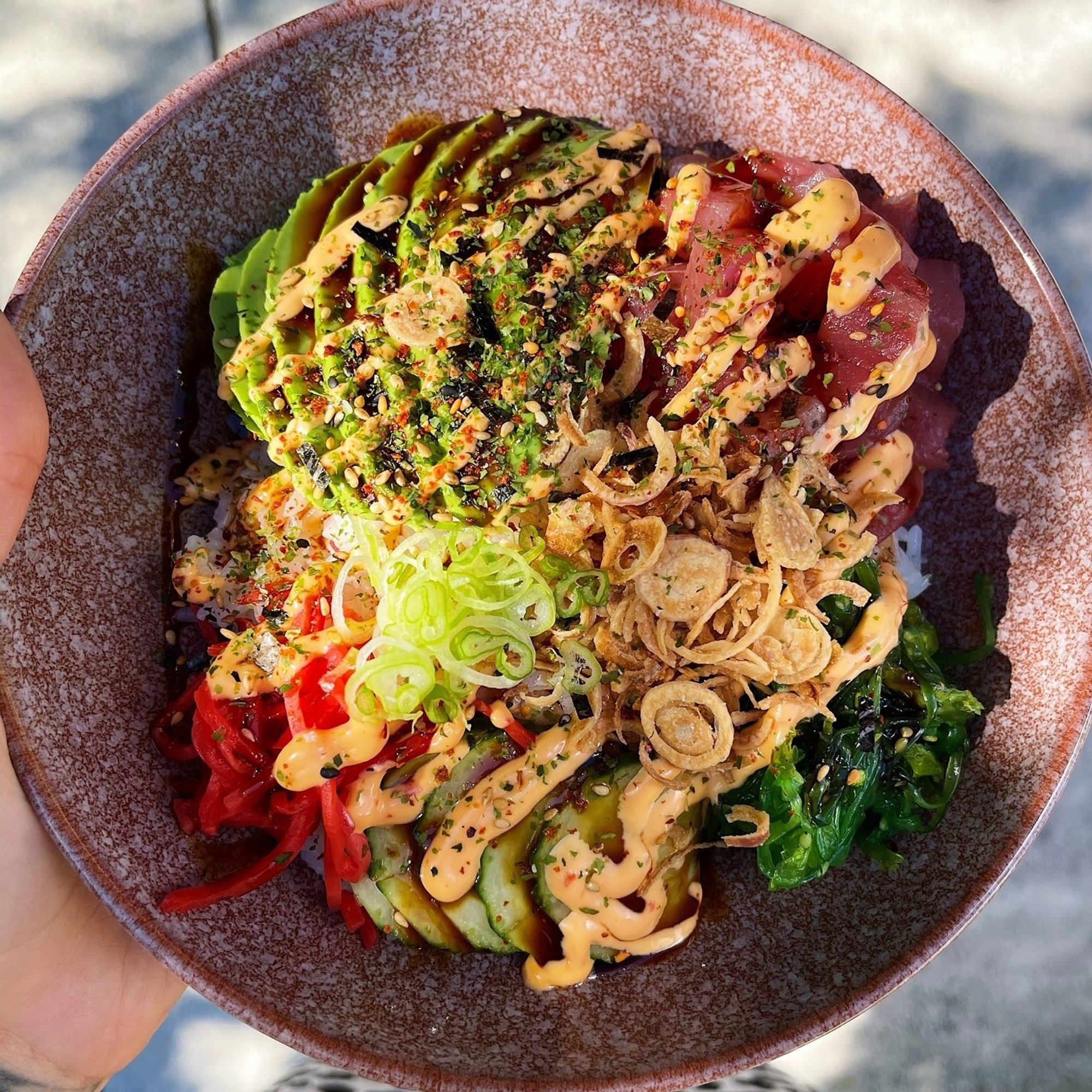 The miyagi (build your own bowl) poke bowl