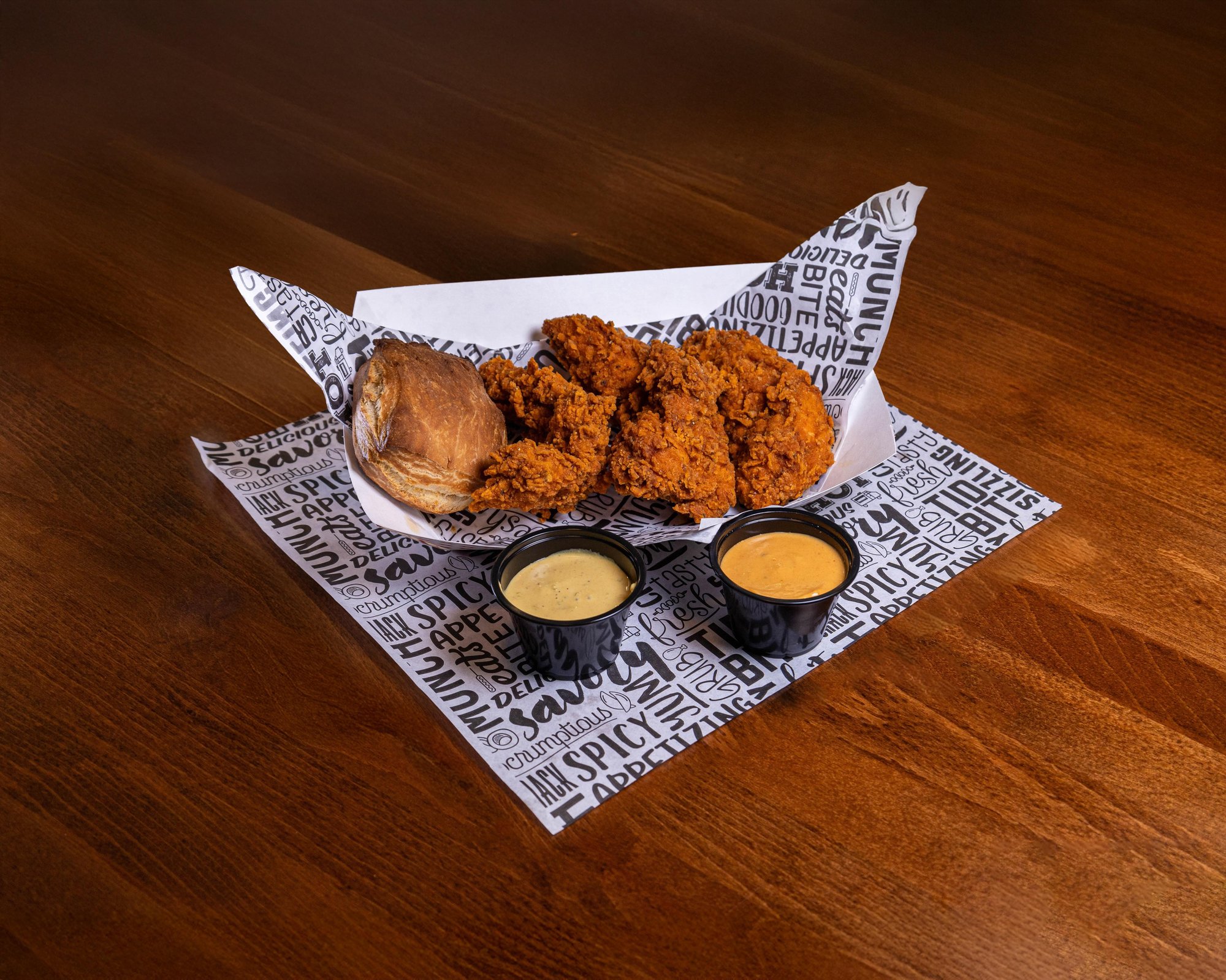 3 Tenders, 2 Sauces, 1 Rustic Butter Biscuit