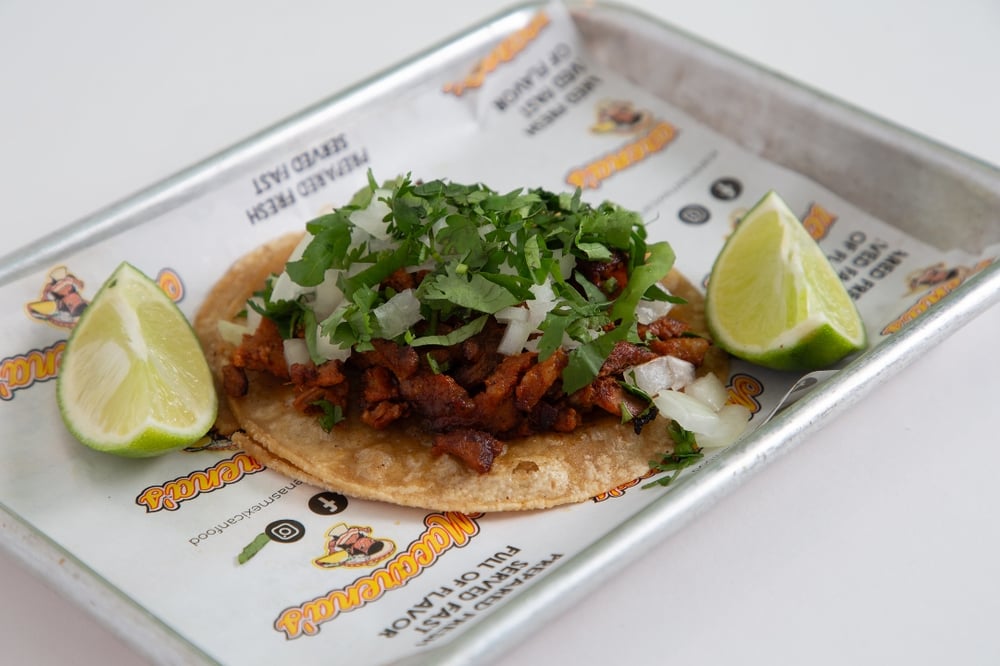 Adobada (marinated pork) Street Taco