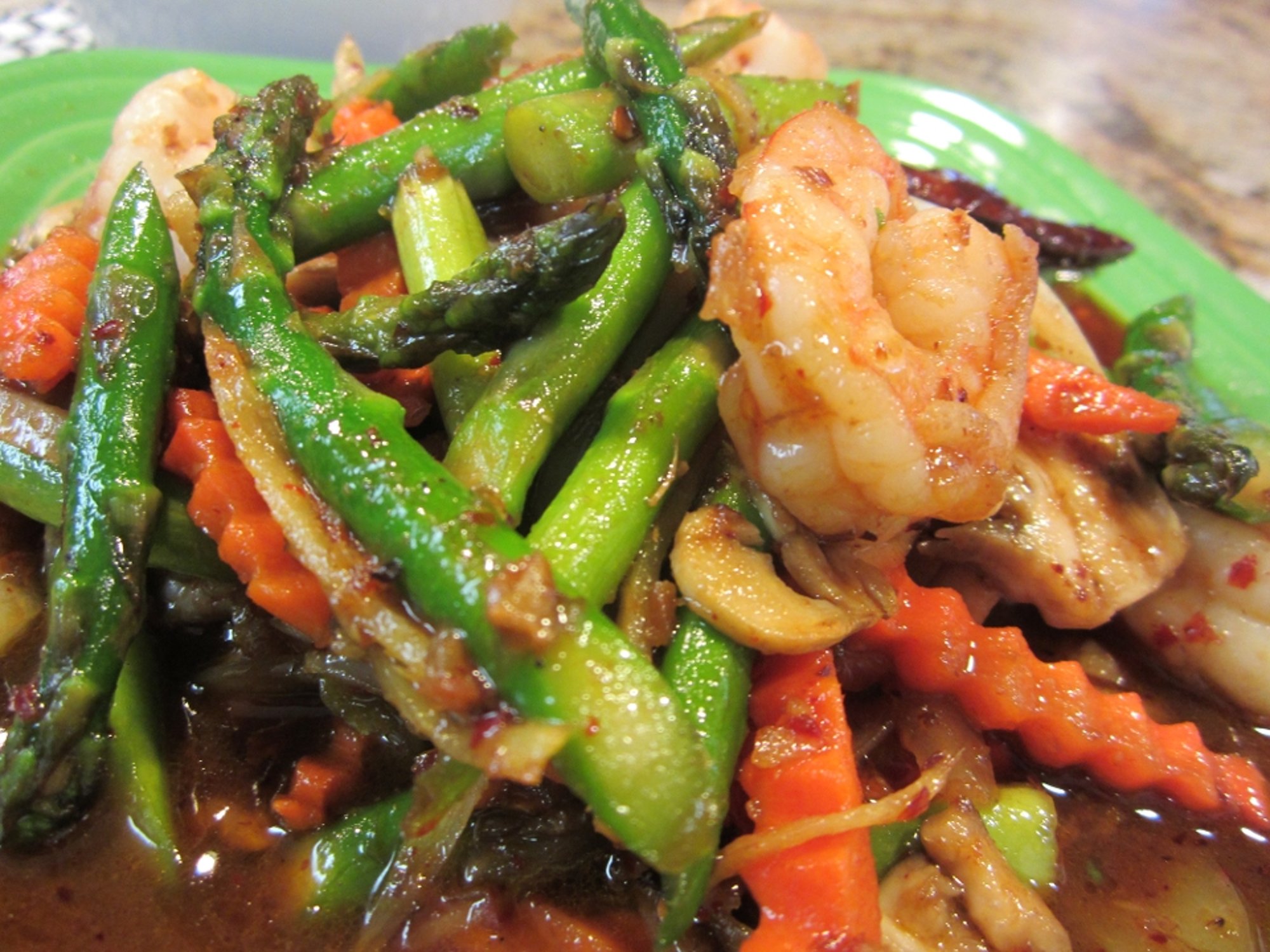 Sizzling Asparagus & Shrimp