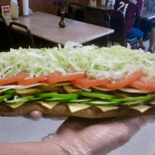 #13 Whole Vegetarian Sub.