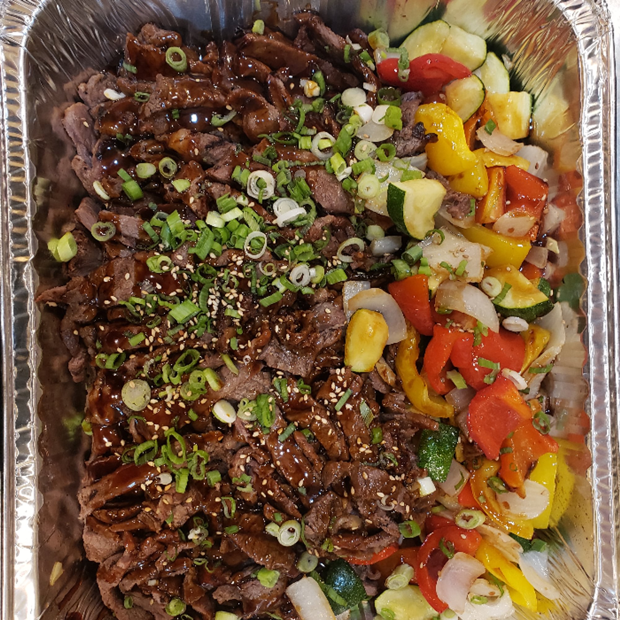 Grilled Teriyaki Steak (Half Tray 7-10 people)