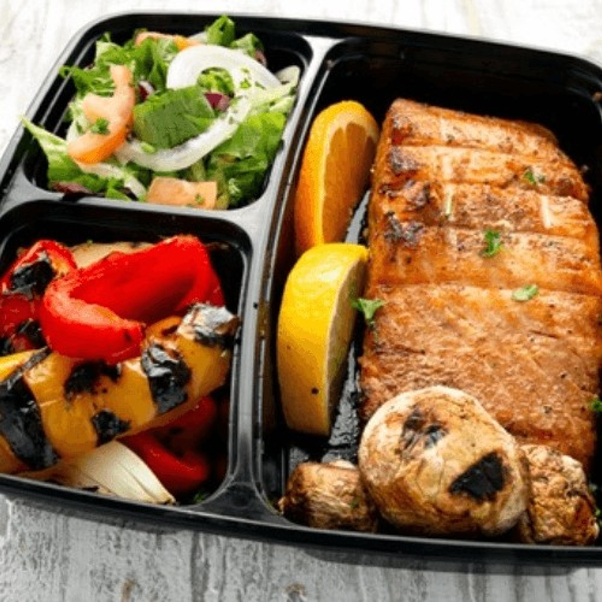 Salmon Kabab Platter