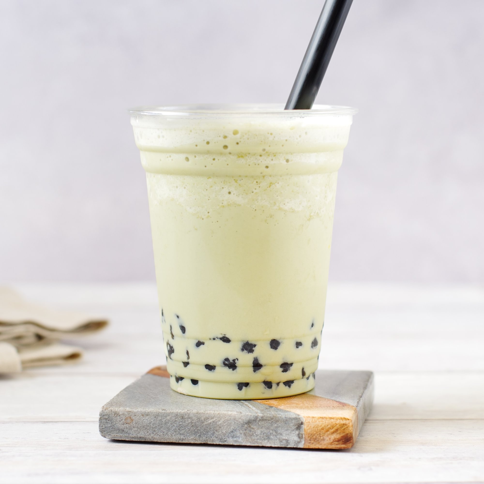 Green Tea Milk Tea Boba Drink
