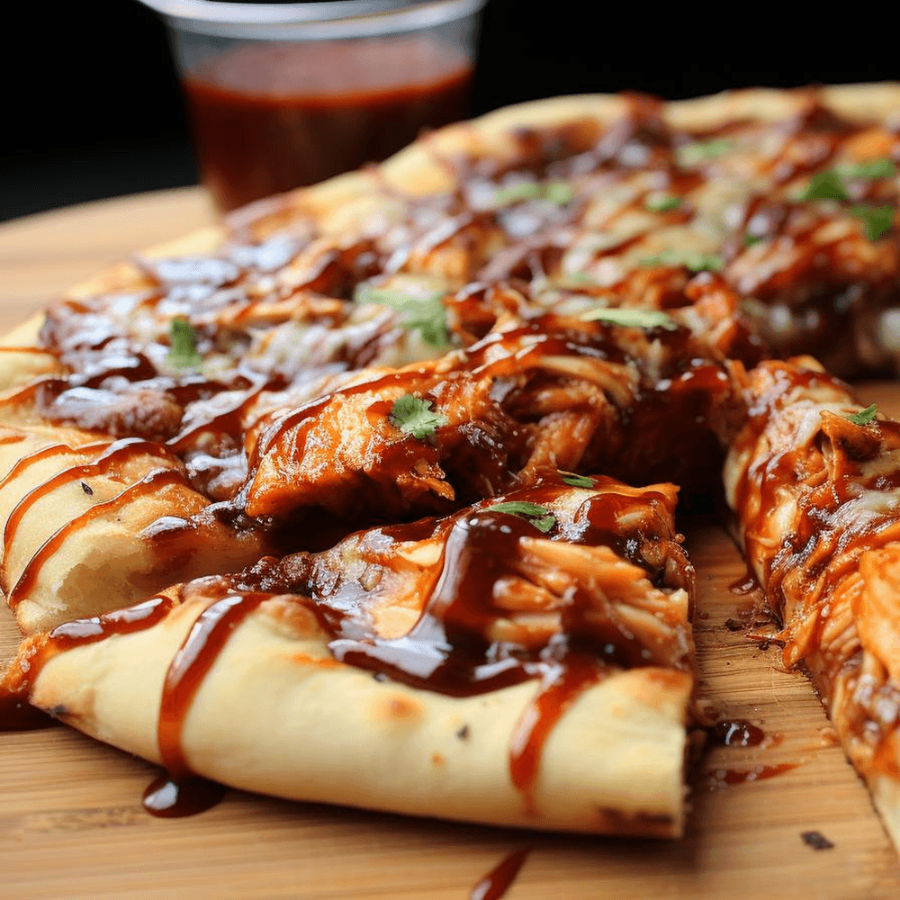 Buffalo chicken pizza slice