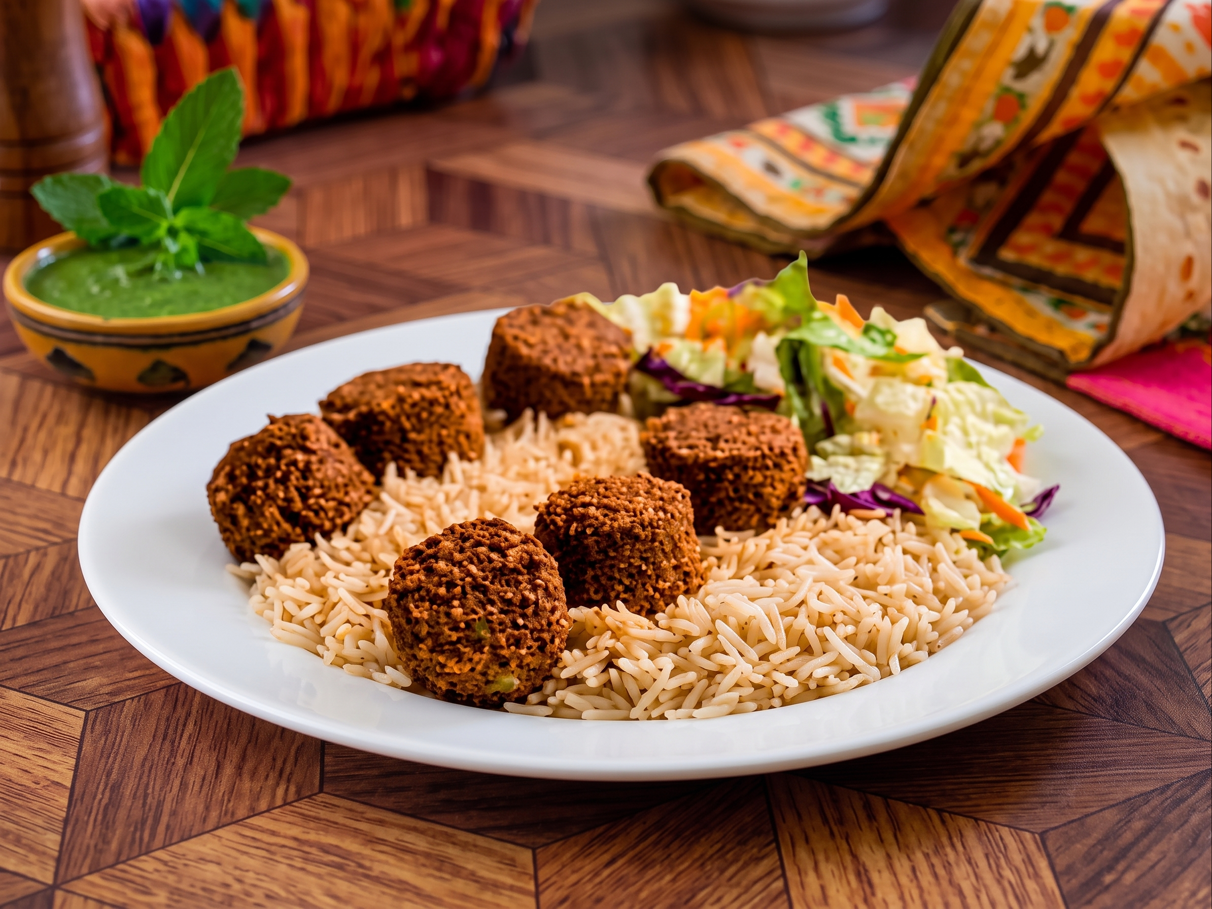 Falafel Over Rice