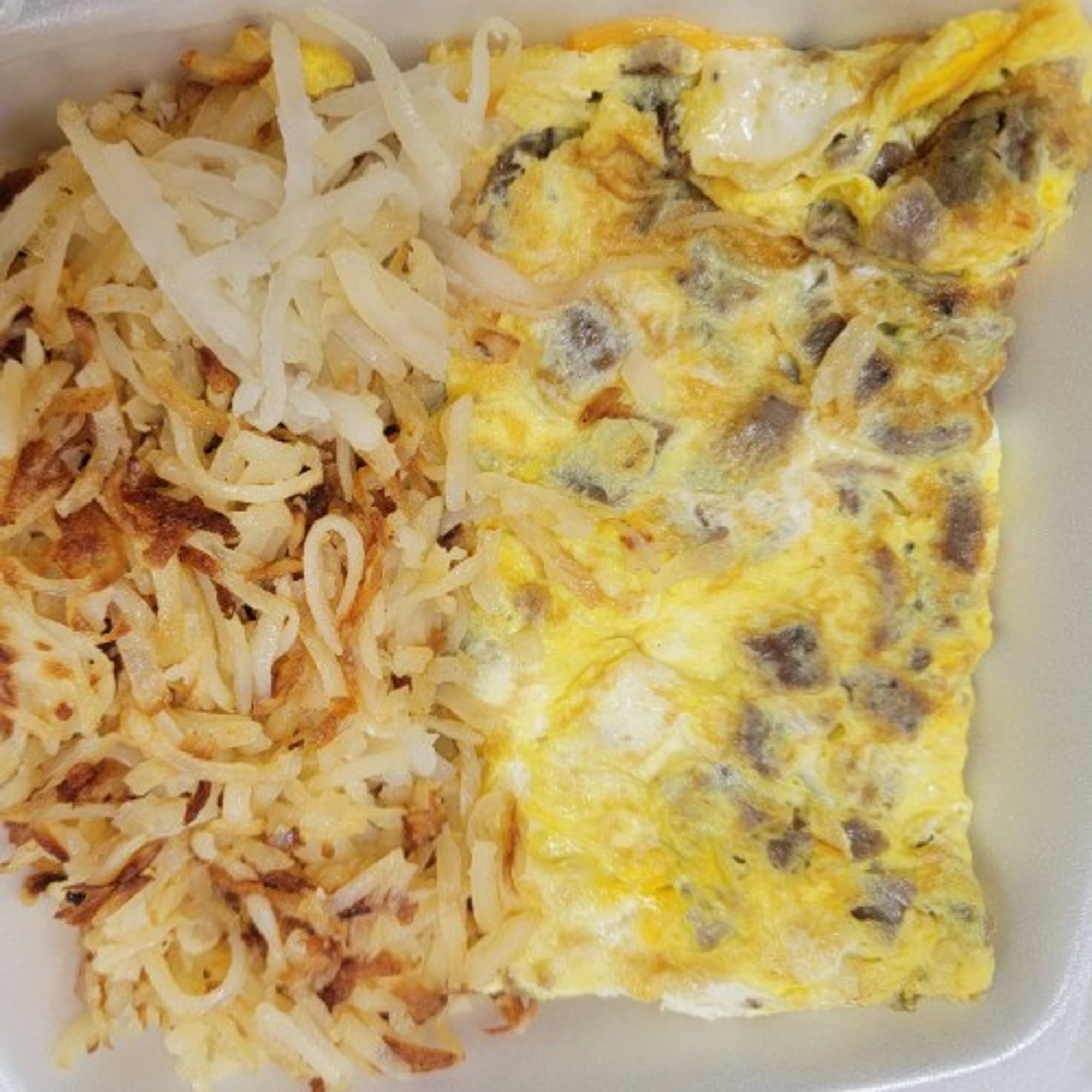 Parker House (Sausage, Spiced Pork) Omelettes