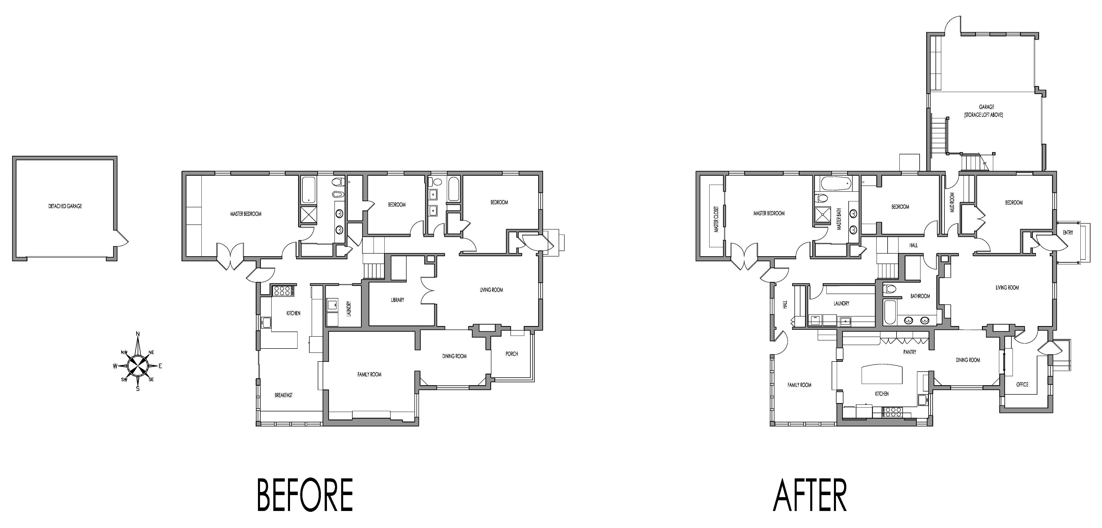 The Cooper Family never had any garage and storage space. We were able to help them achieve 2 new garages with a bonus room above, enclose a covered patio to accommodate his new office, entire kitchen remodel and interior wall restructure. This project was a turn key, from concept to completion in less than 9 months.