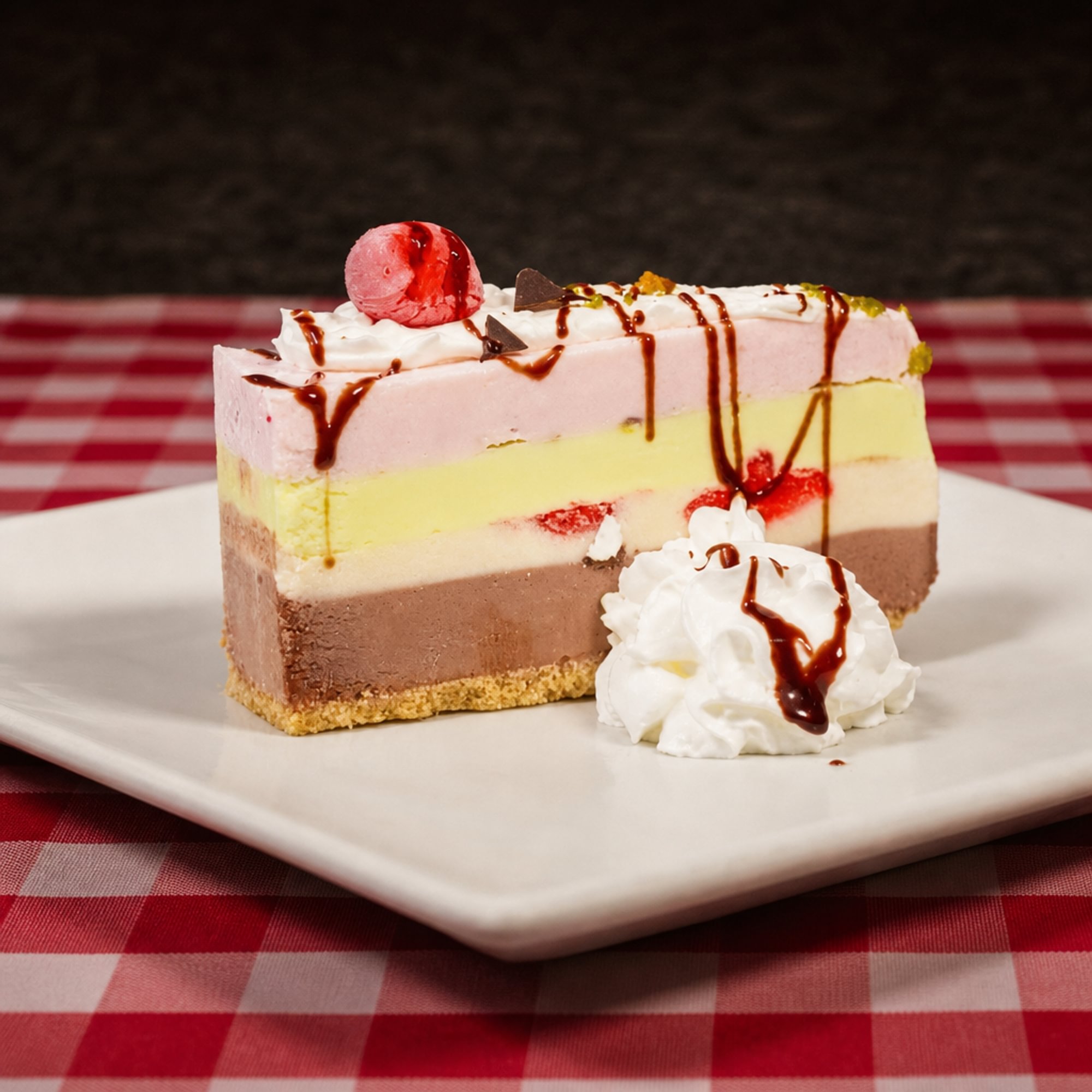 Spumoni Cake Slice