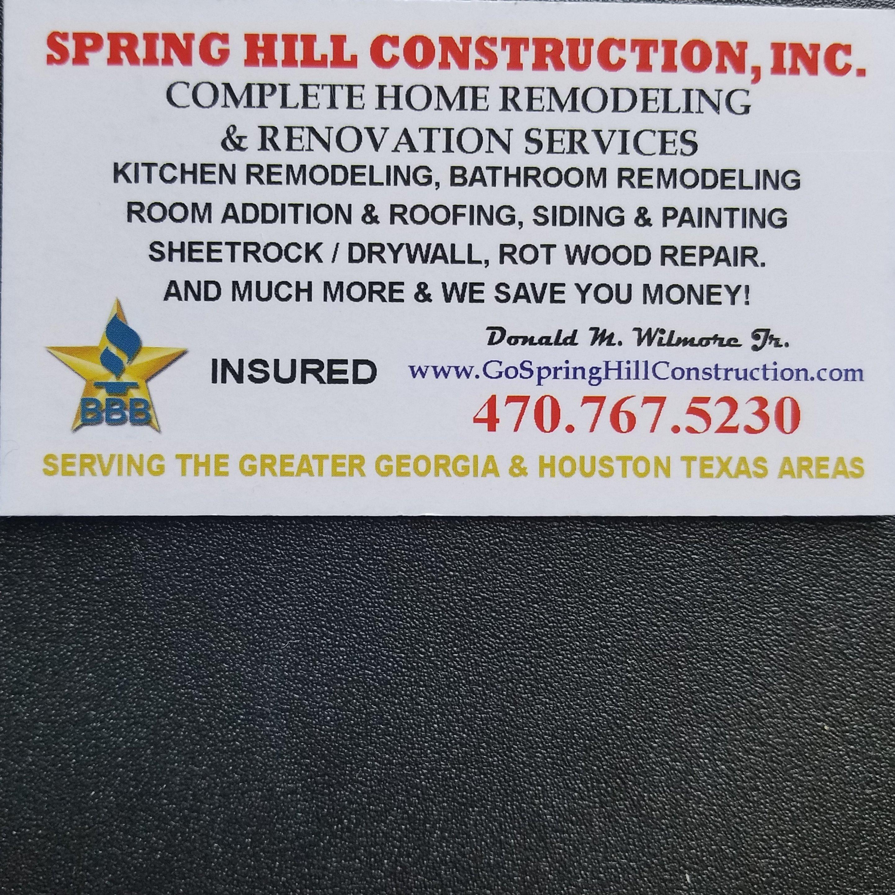 Spring Hill Construction, Inc.