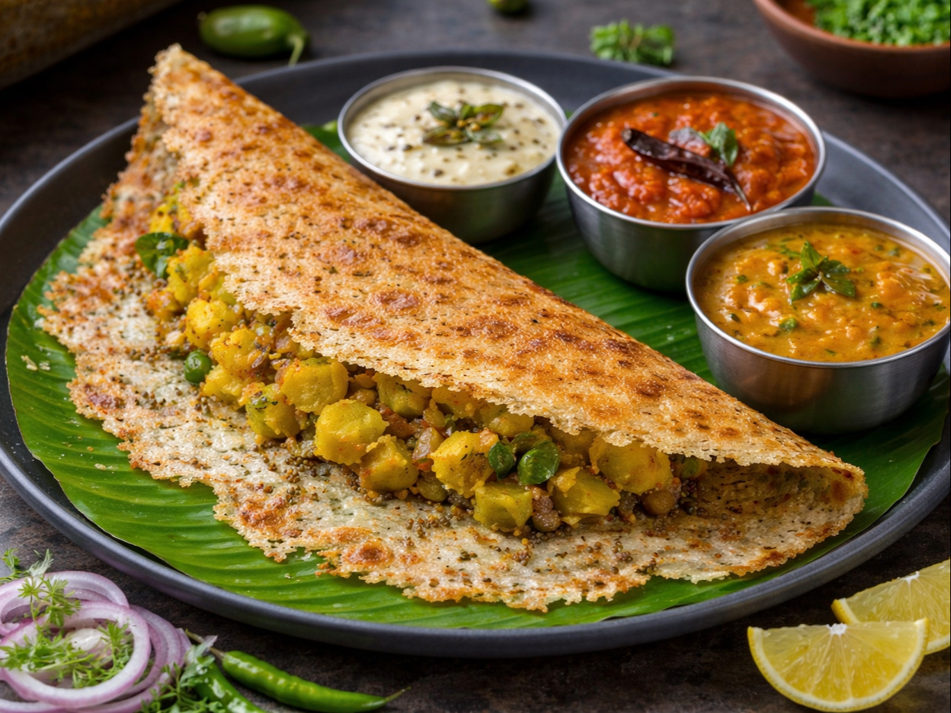 Rava Masala Dosa