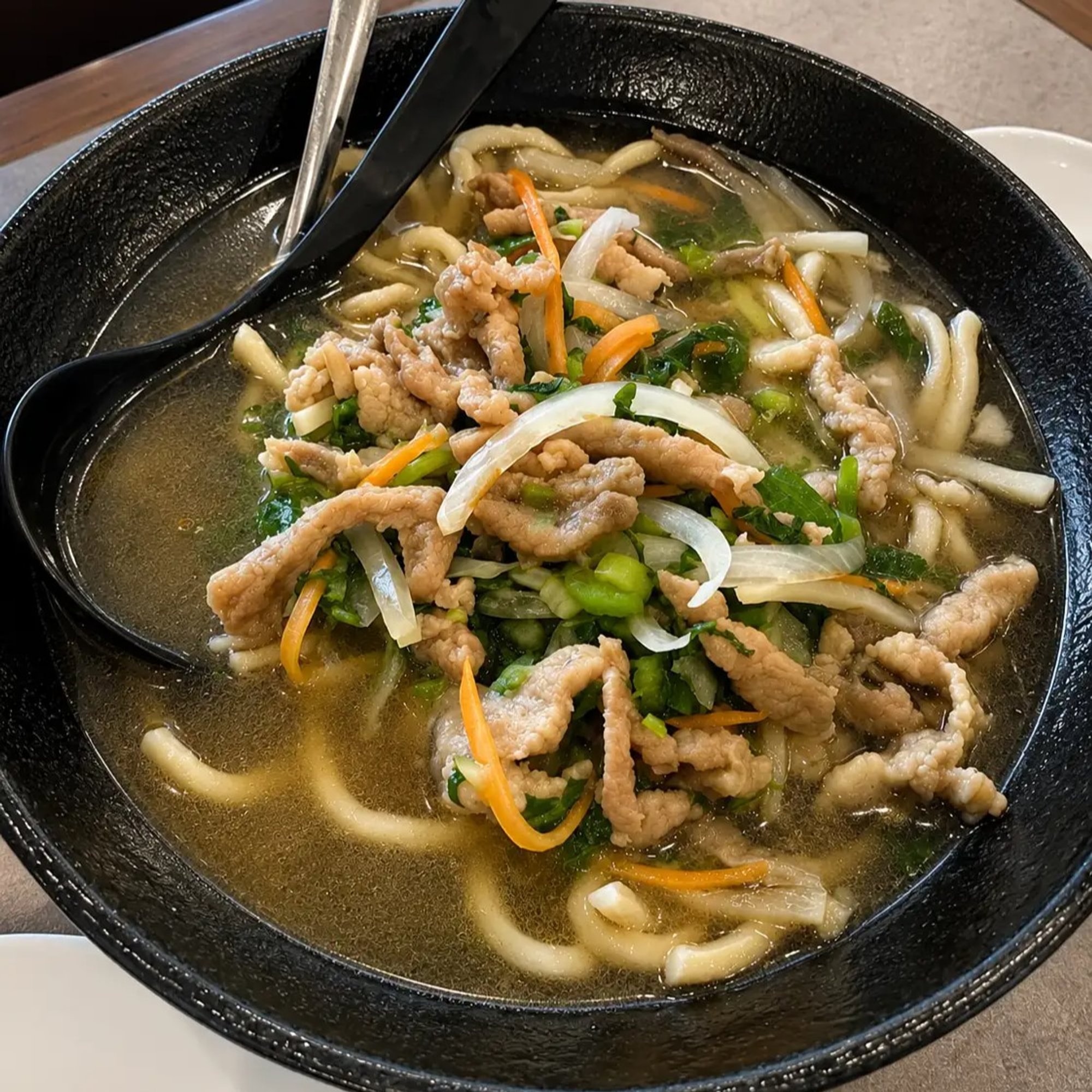 Pork With Preserved Vegetable Noodle Soup