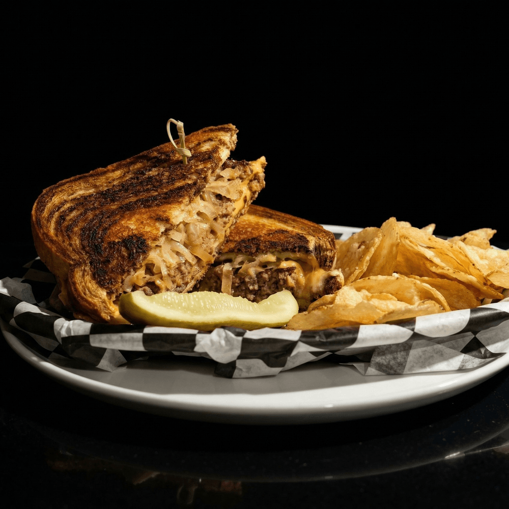 Patty Melt on Marble Rye