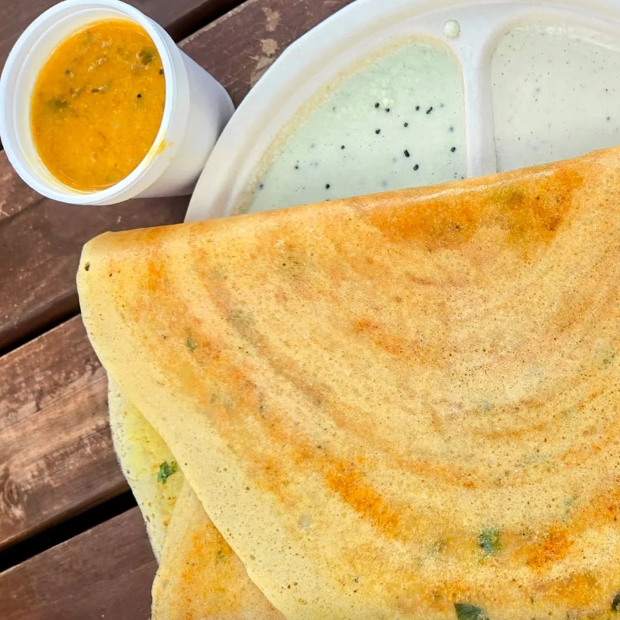 O - Ghee Karam Podi Onion Dosa