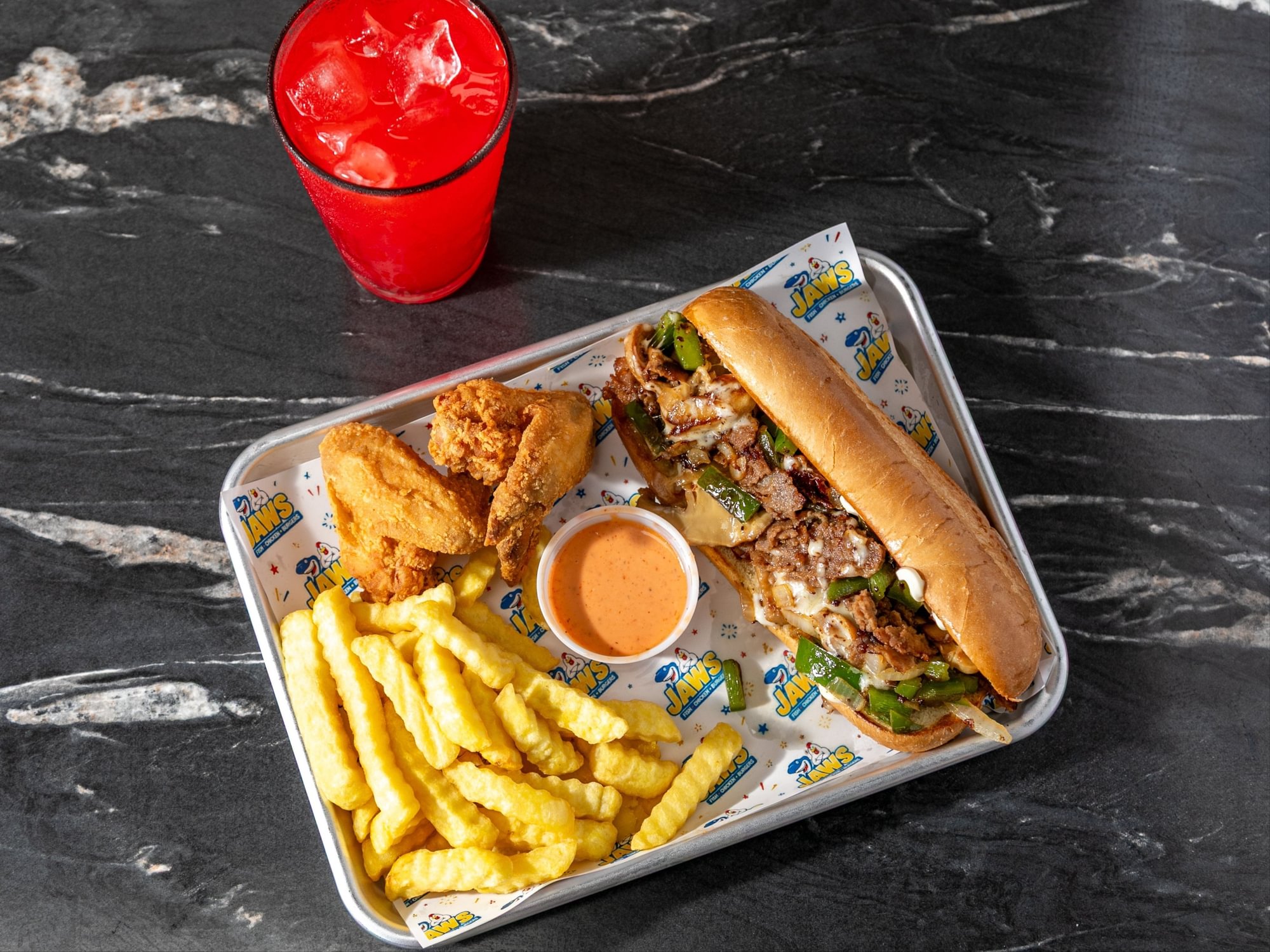 Combo #10:Philly & 2pc Wings