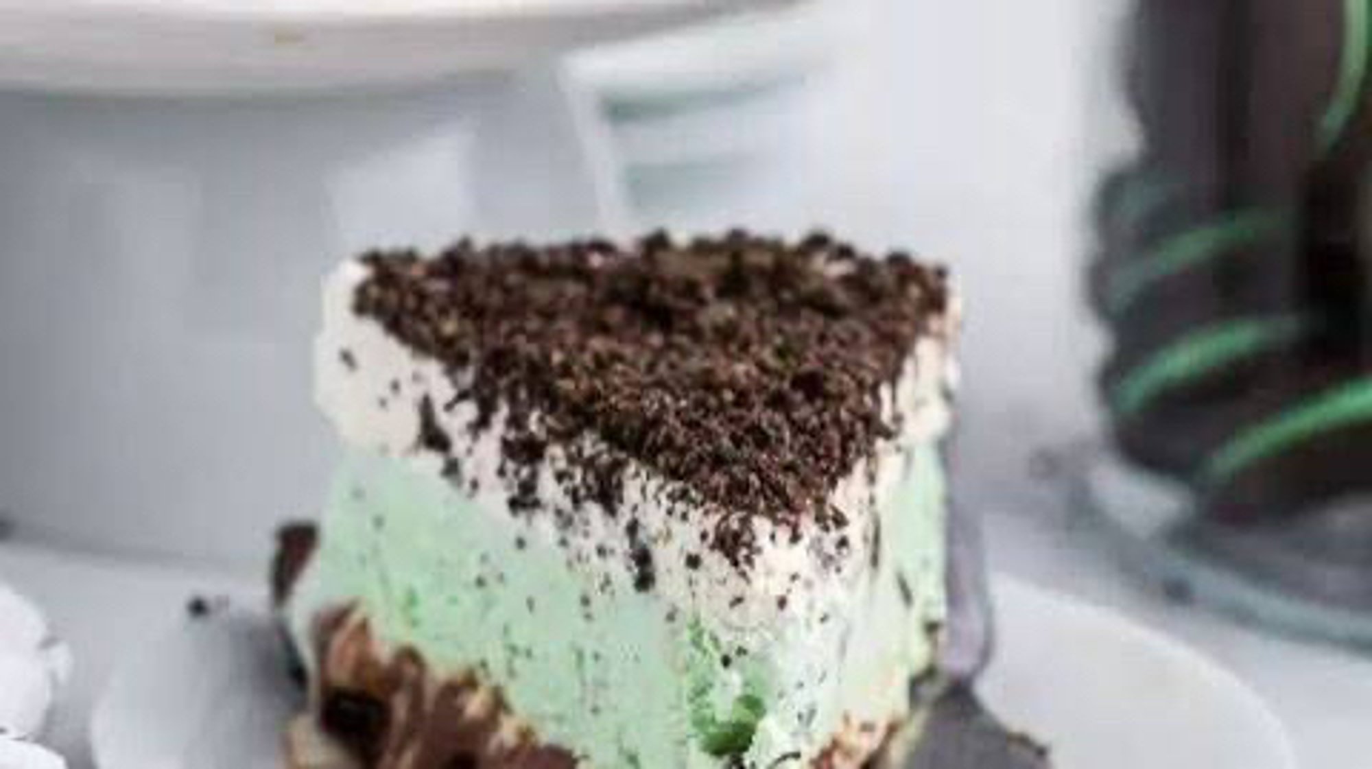 Mint Chip Ice Cream Cake Slice