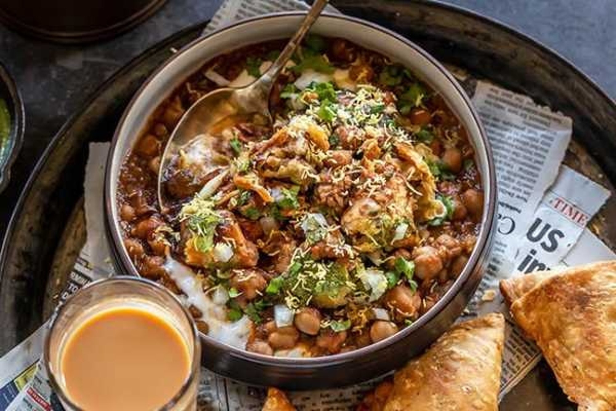 Samosa Chole Chaat