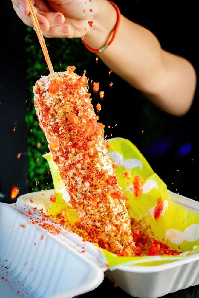 Hot Cheetos Elote Loco (Corn on The Cob)