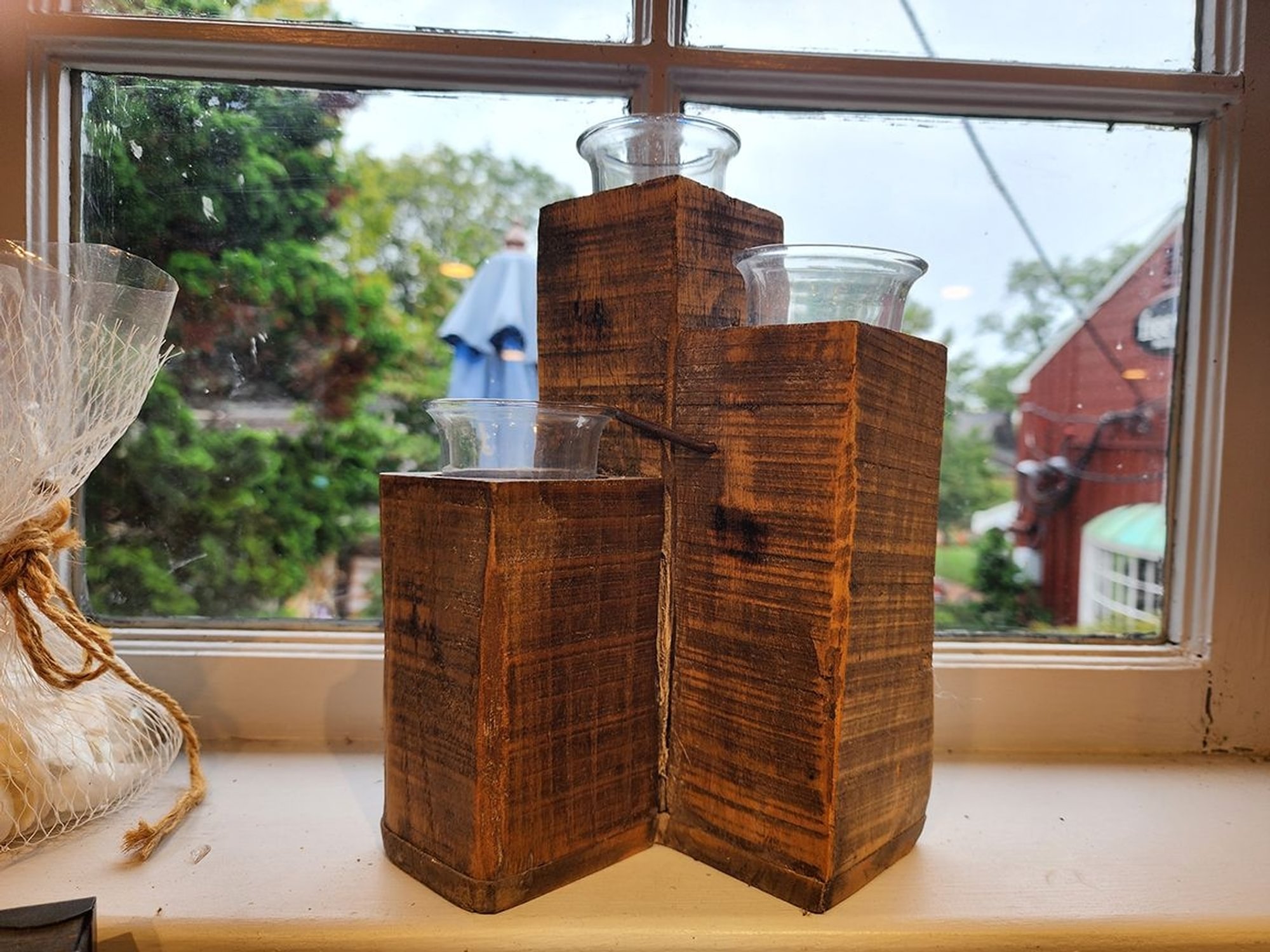 3 Tier Wood Candle Holder