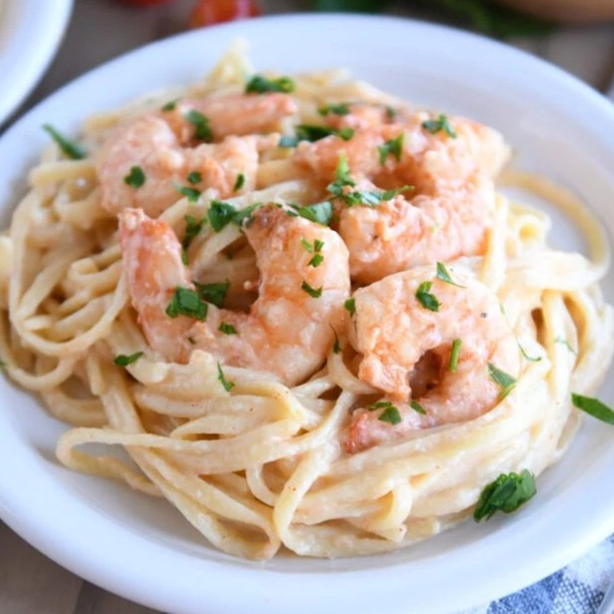 Garlic Shrimp Linguine