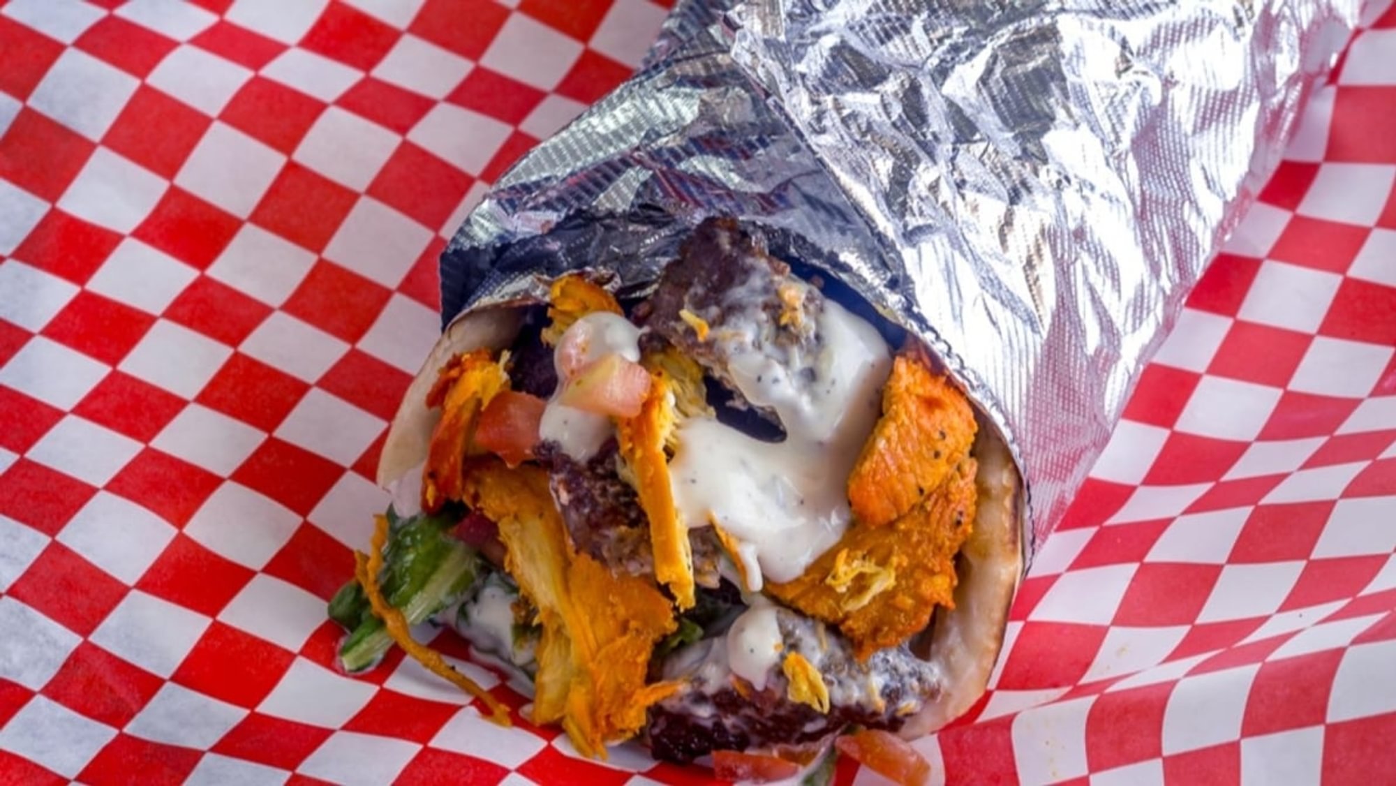 Gyro and Chicken Pita Wrap