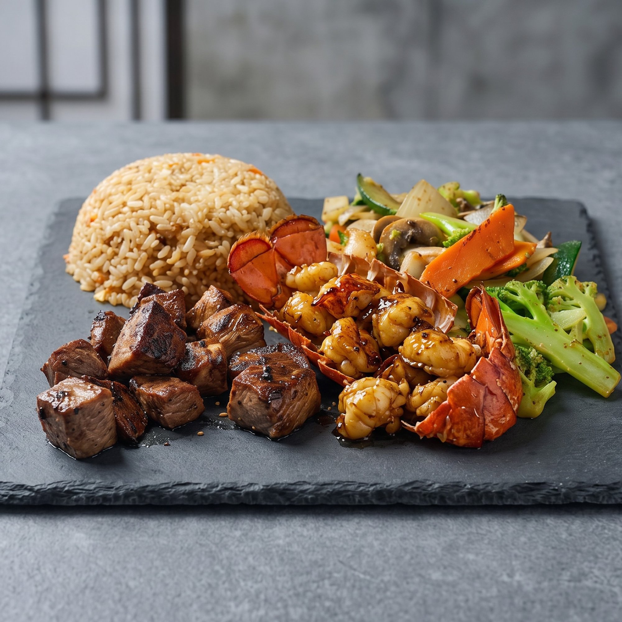 Filet Mignon & Lobster Hibachi Combo