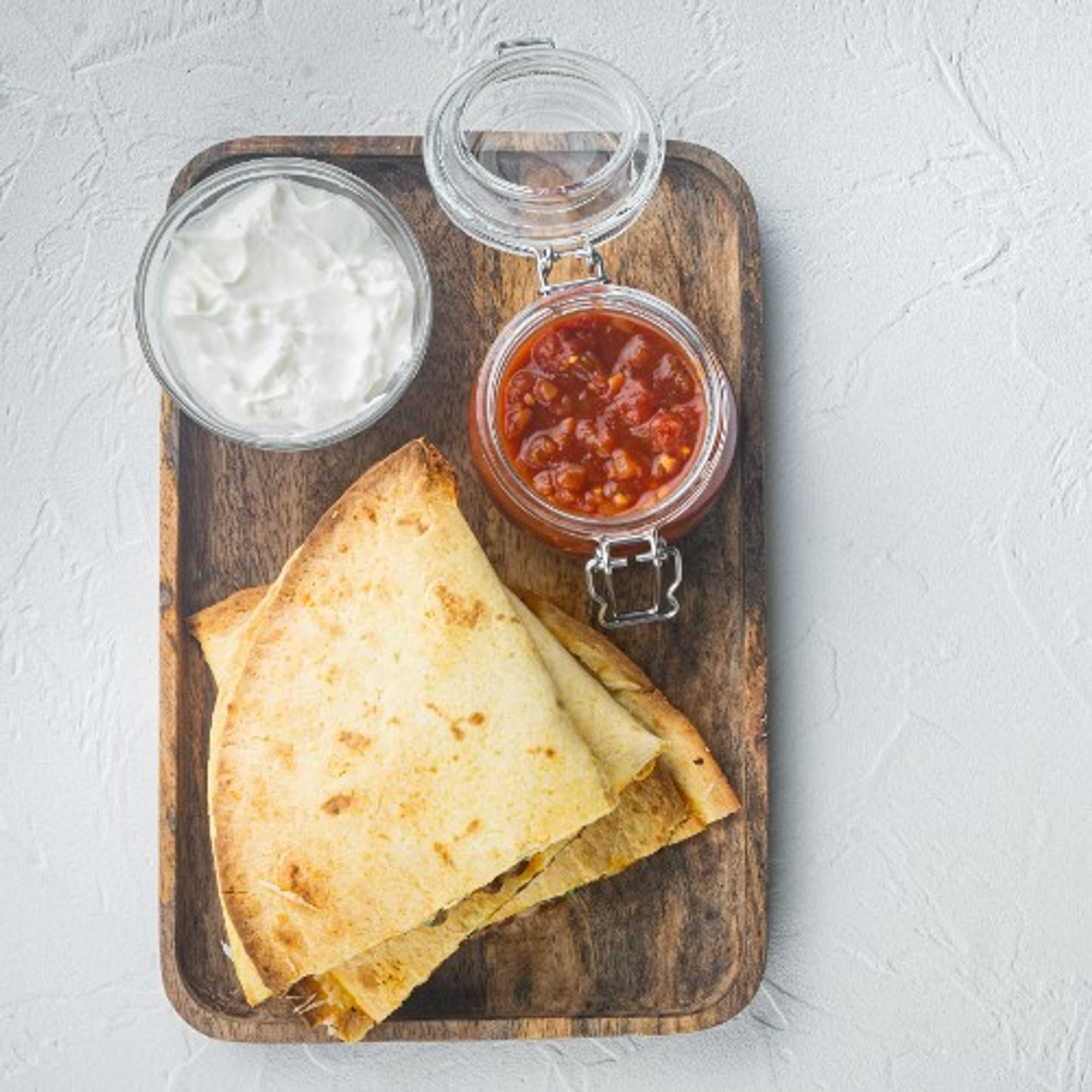 Cheese Quesadilla with Rice