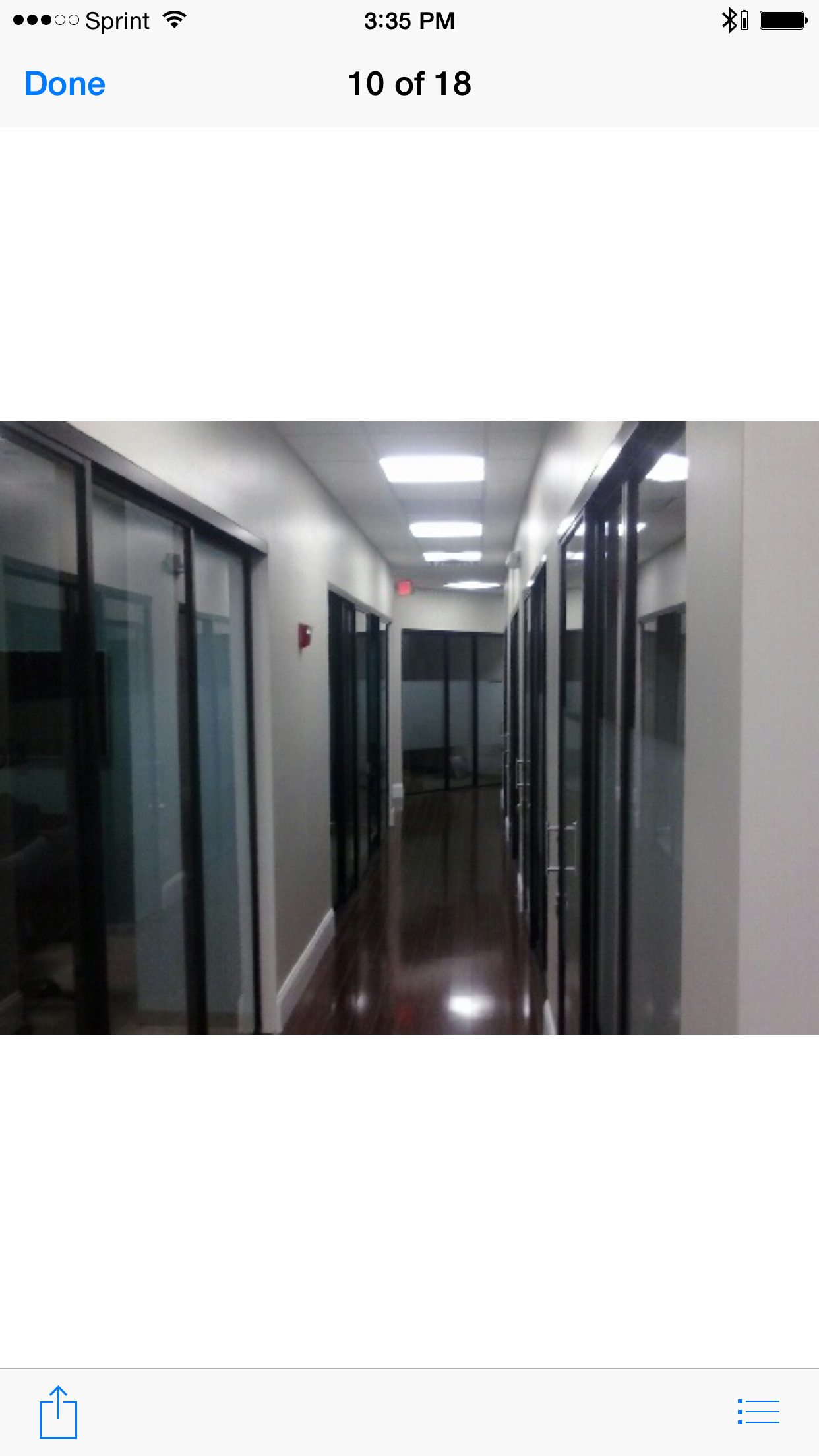 Commercial office space completed.
