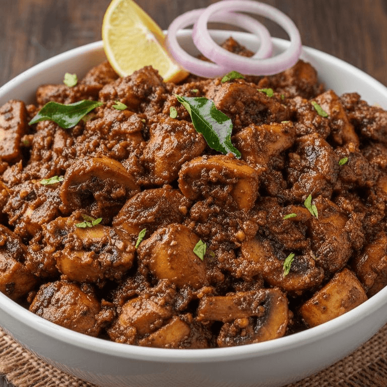 Mushroom Pepper Fry (NF, DF)