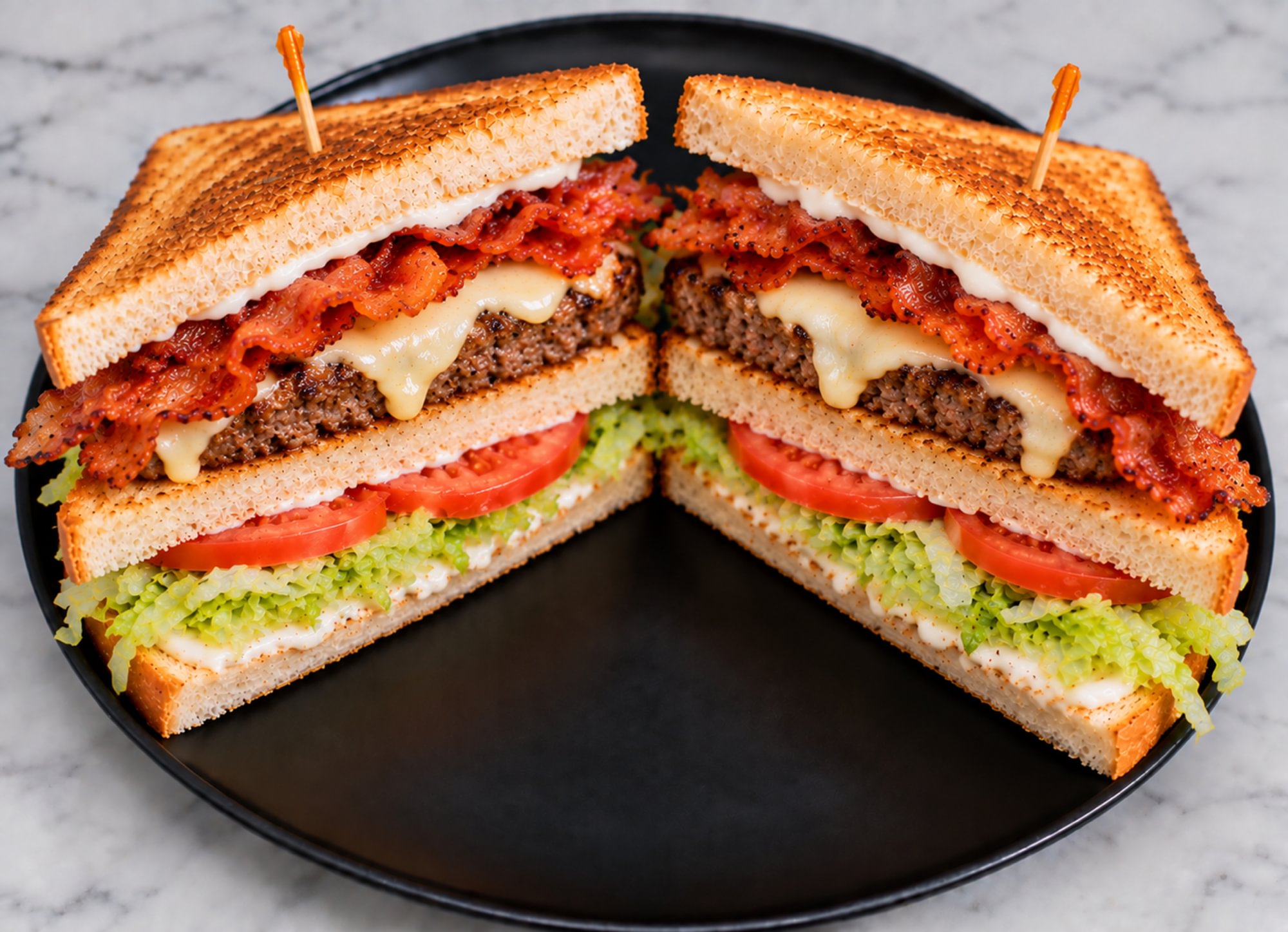 Cheeseburger Club Sandwich