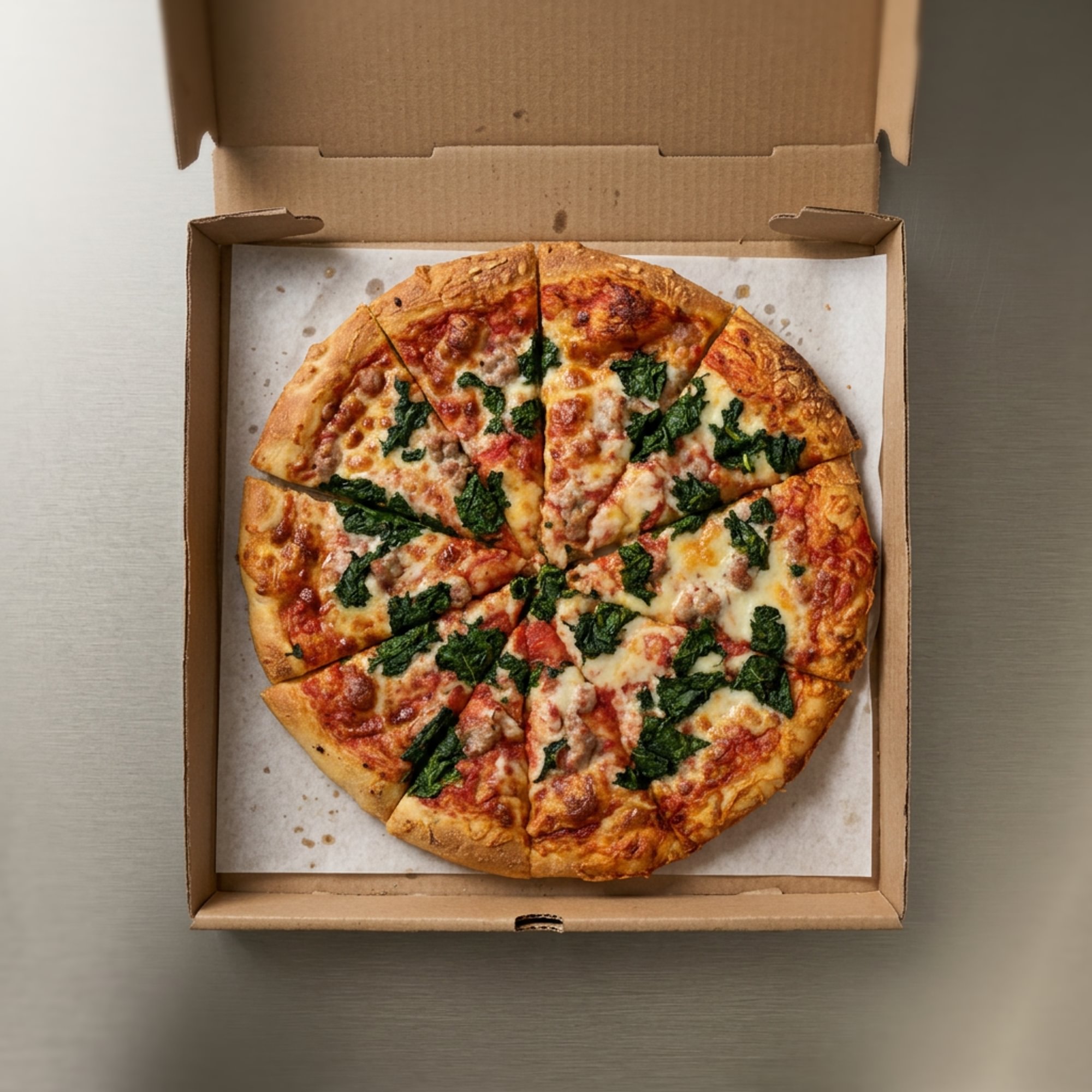 (Lg) Spinach Pizza