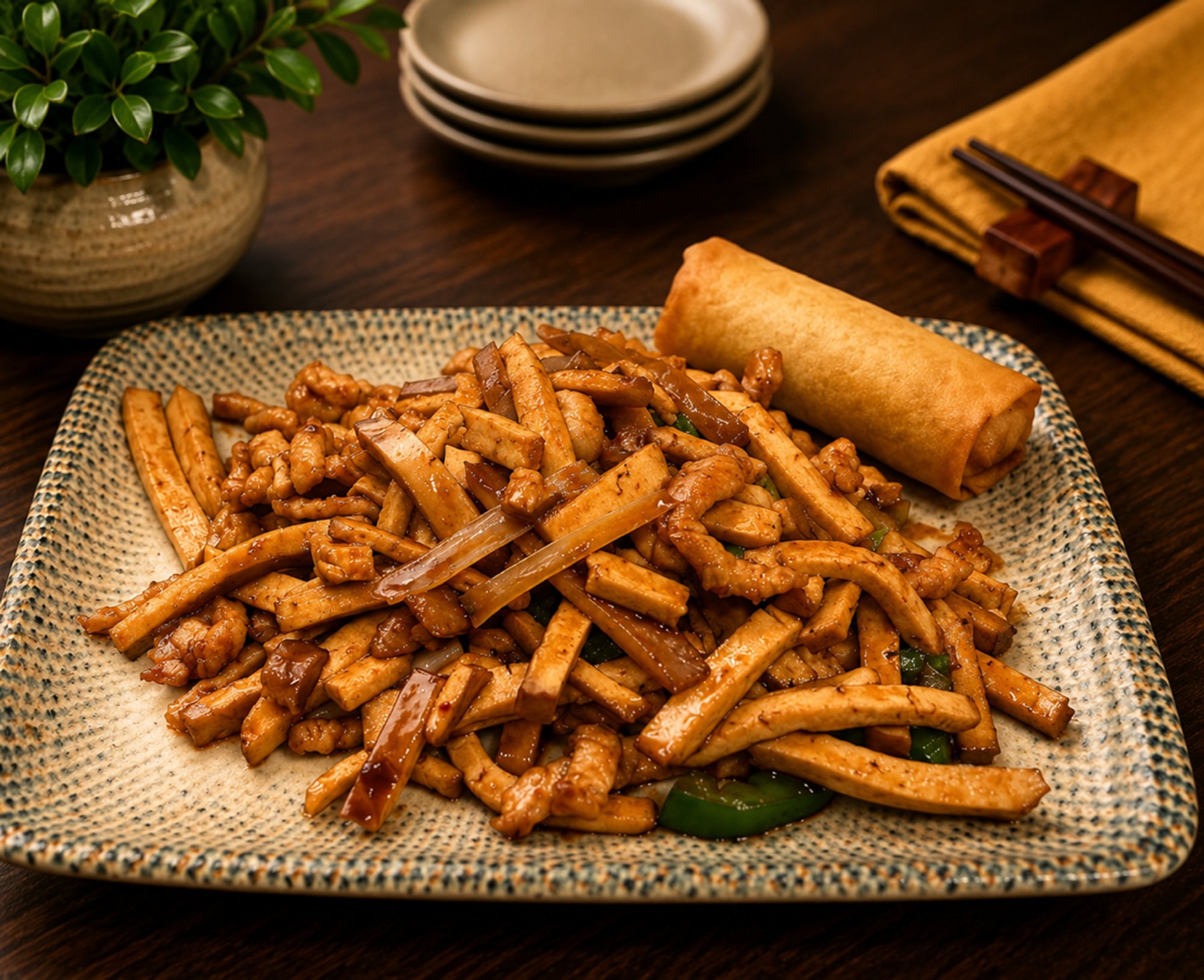 L Shredded Pork with Dry Tofu 香干肉丝