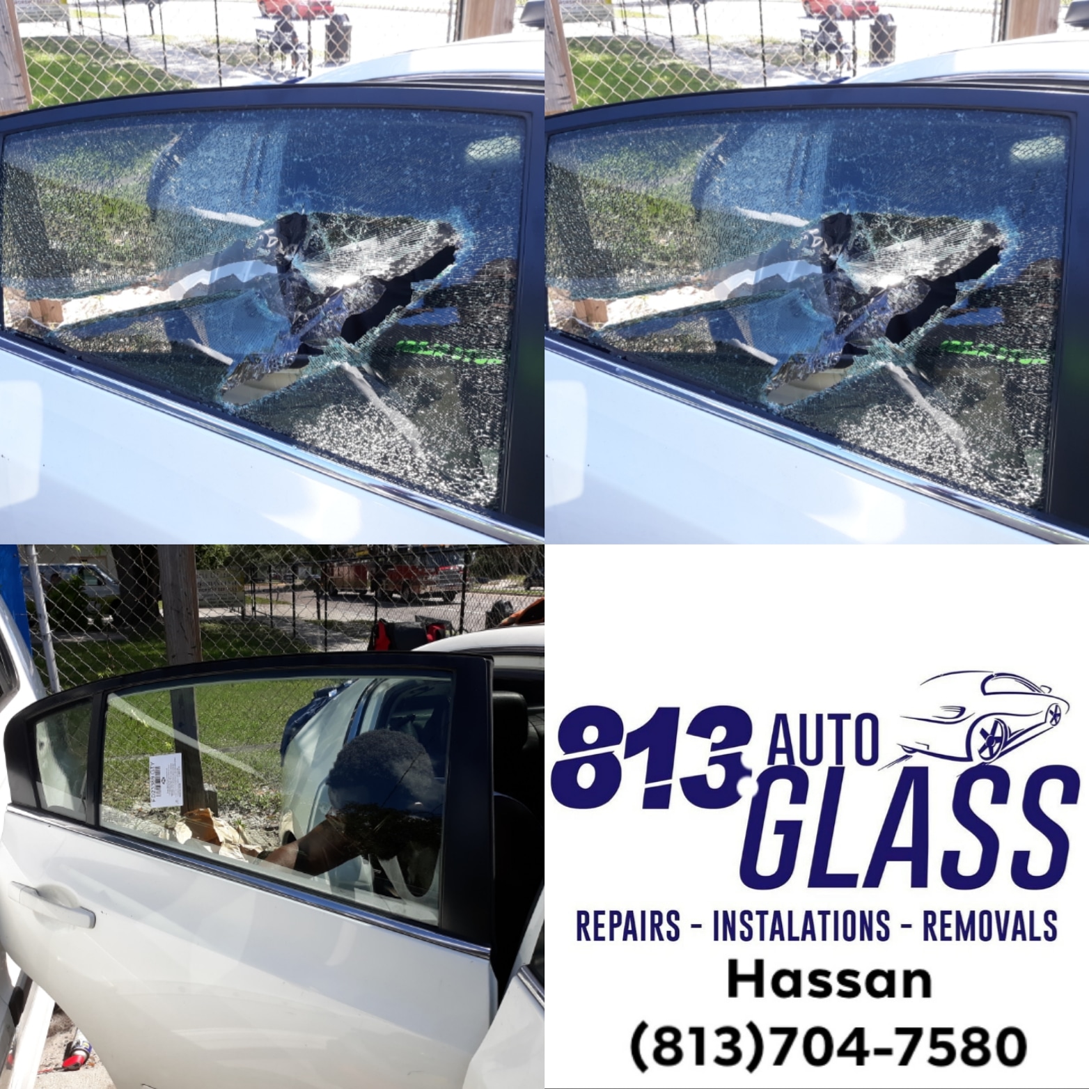 813 Auto Glass Logo