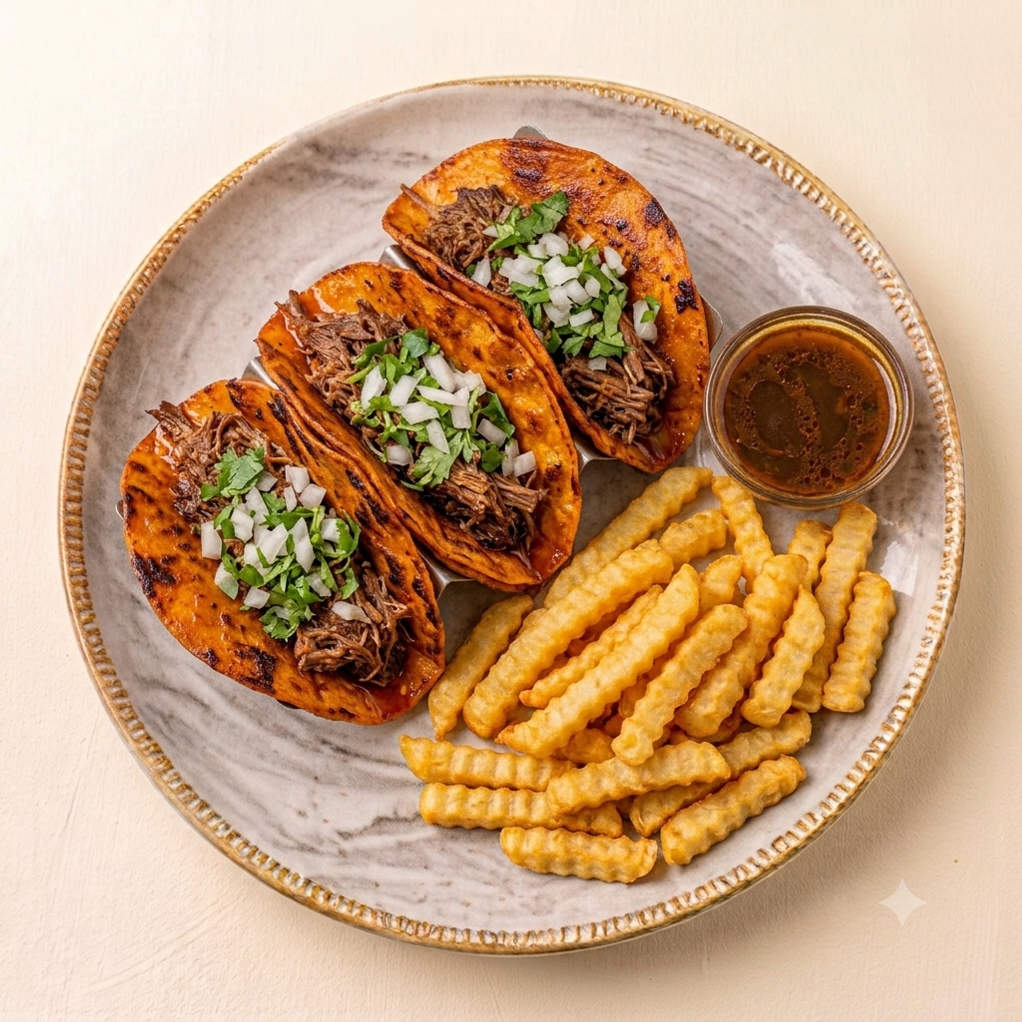 Birria Tacos & Fries