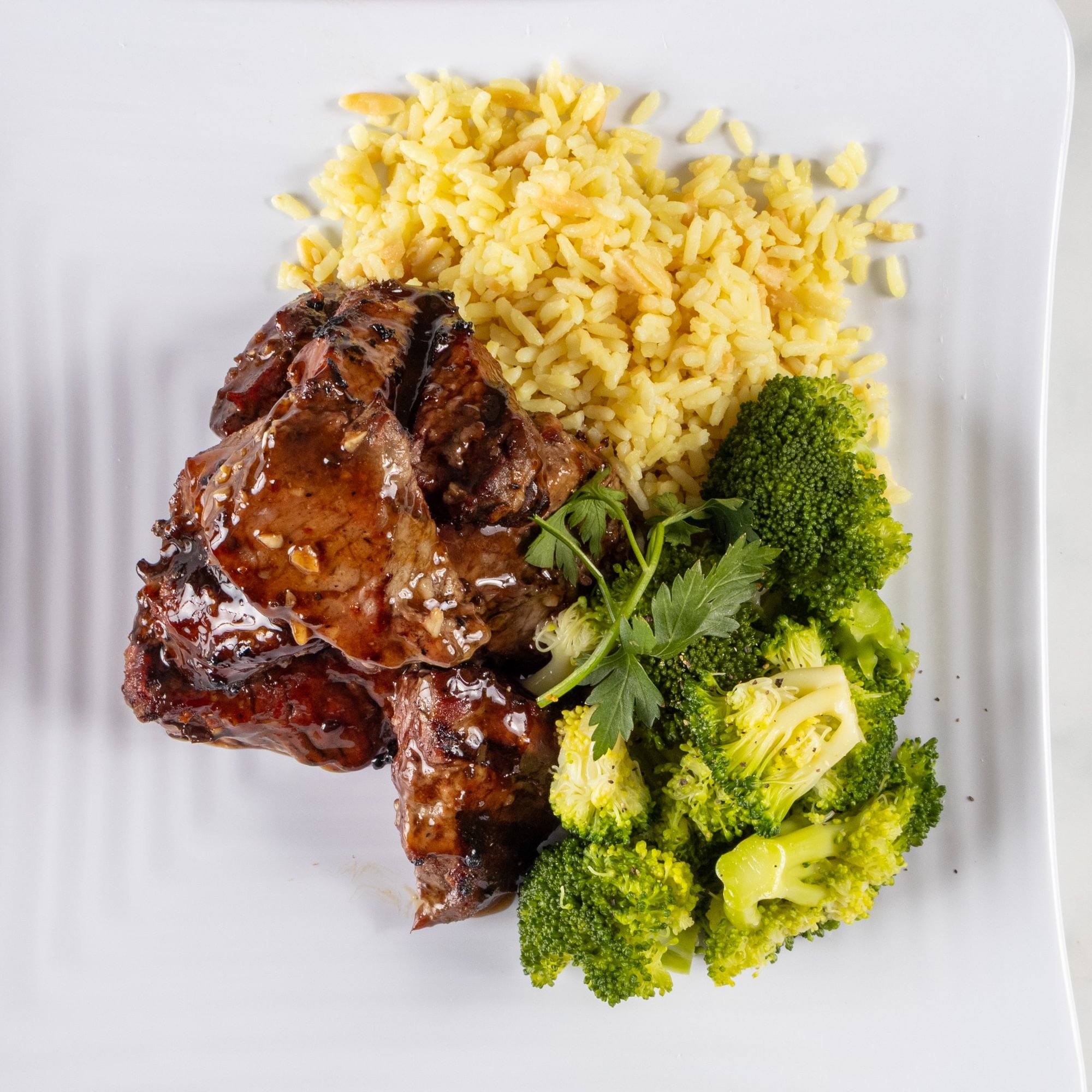 Teriyaki Steak Tips Plate