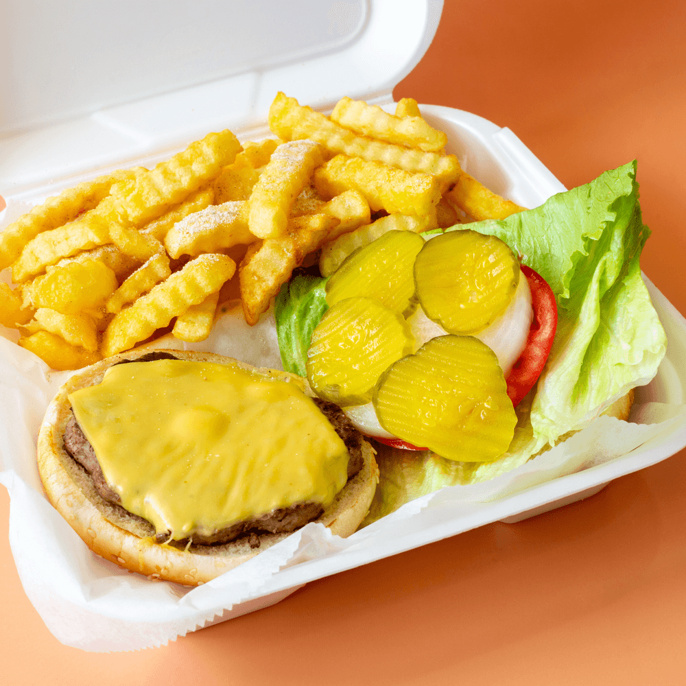 Kid's hamburger & fries
