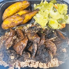 Jerk 6 Wings Dinner