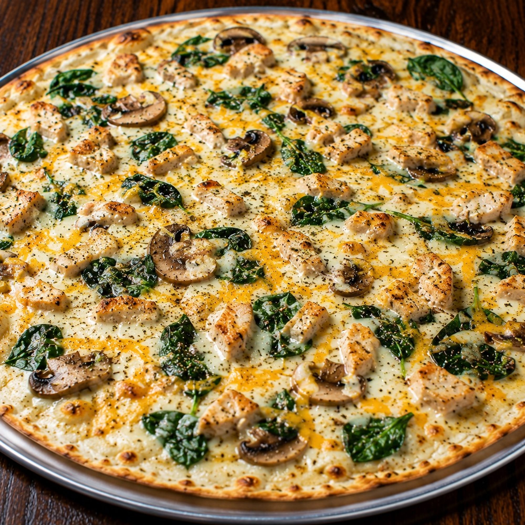 Sara's Alfredo Pizza