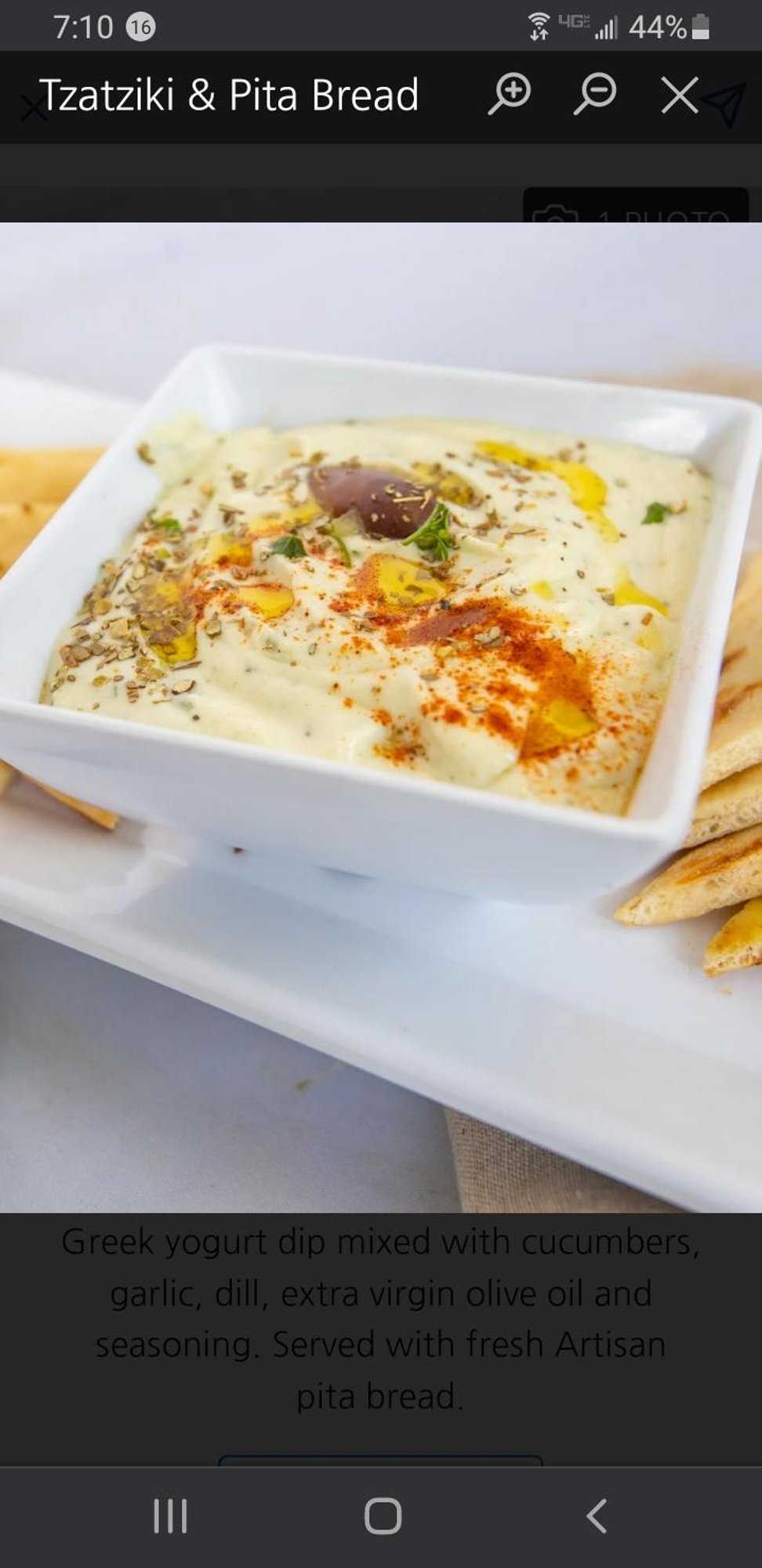 Tzajiki With Pita