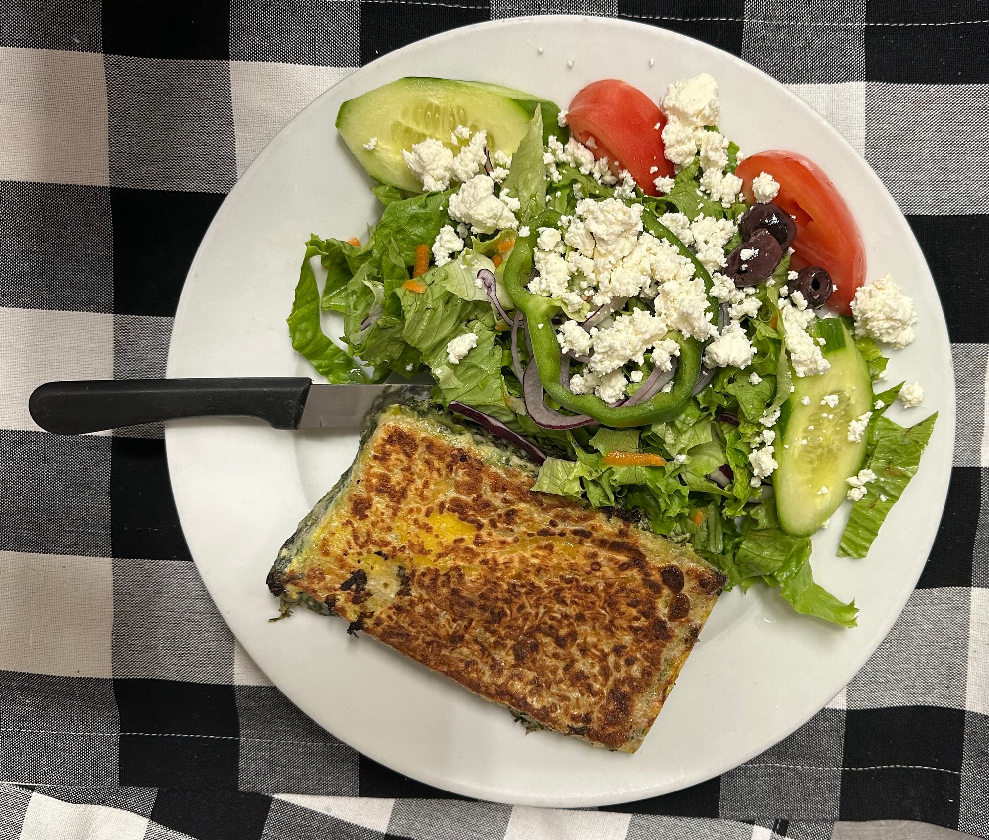 Spinach Pie With Greek Salad