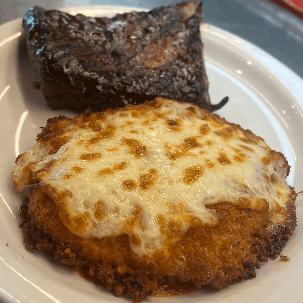 BBQ Ribs & Chicken Parmigiano