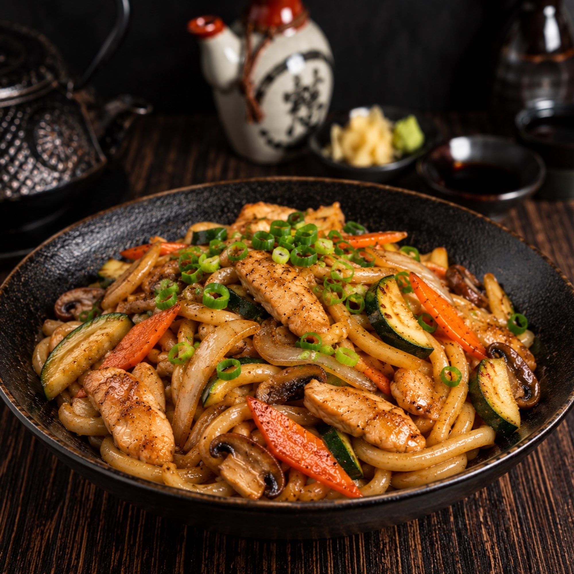 Chicken Stir Fry Udon